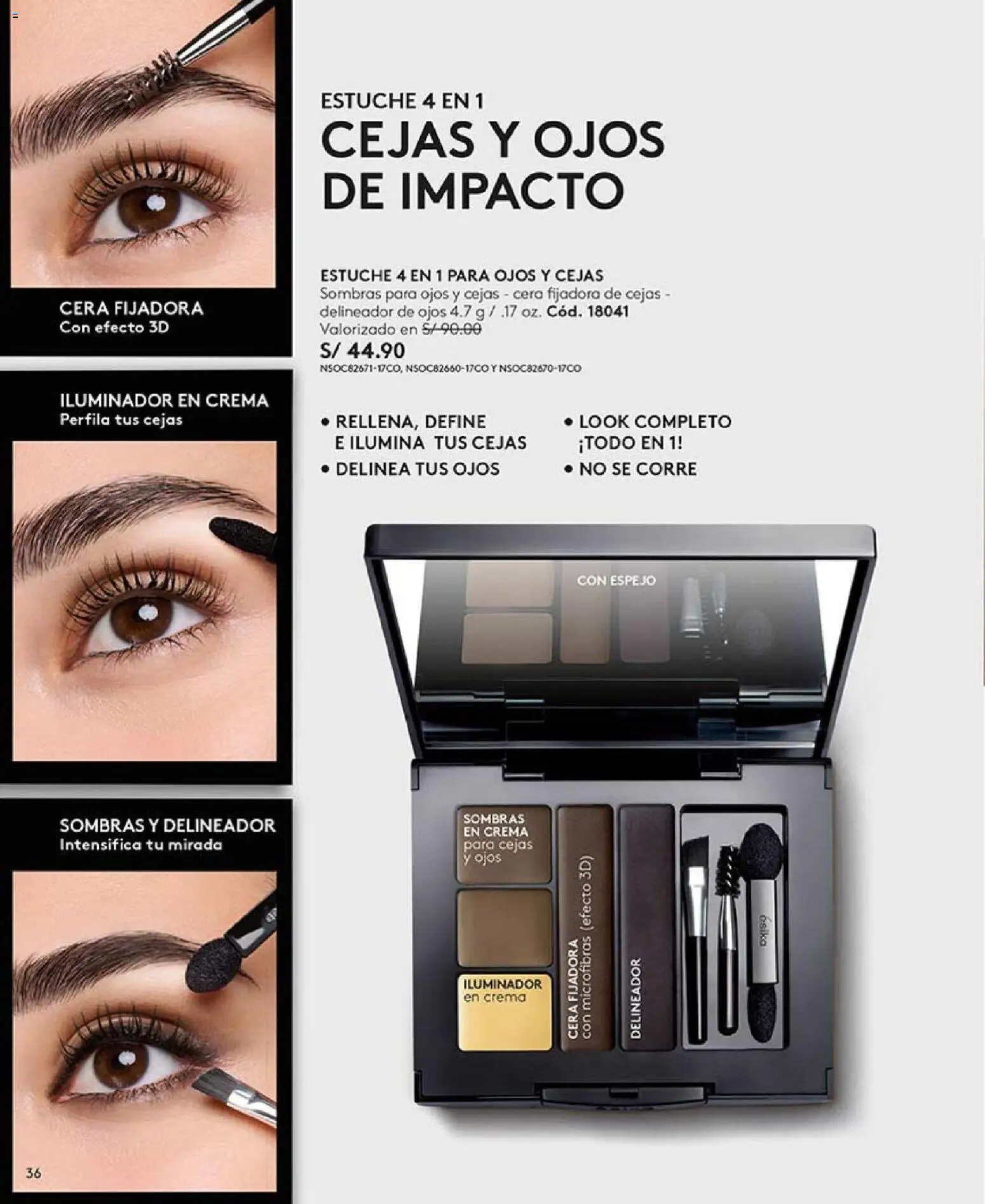 Catálogo Ésika válido desde 31.01.2026 | Página: 36 | Productos: Delineador de ojos, Delineador, Espejo, Crema