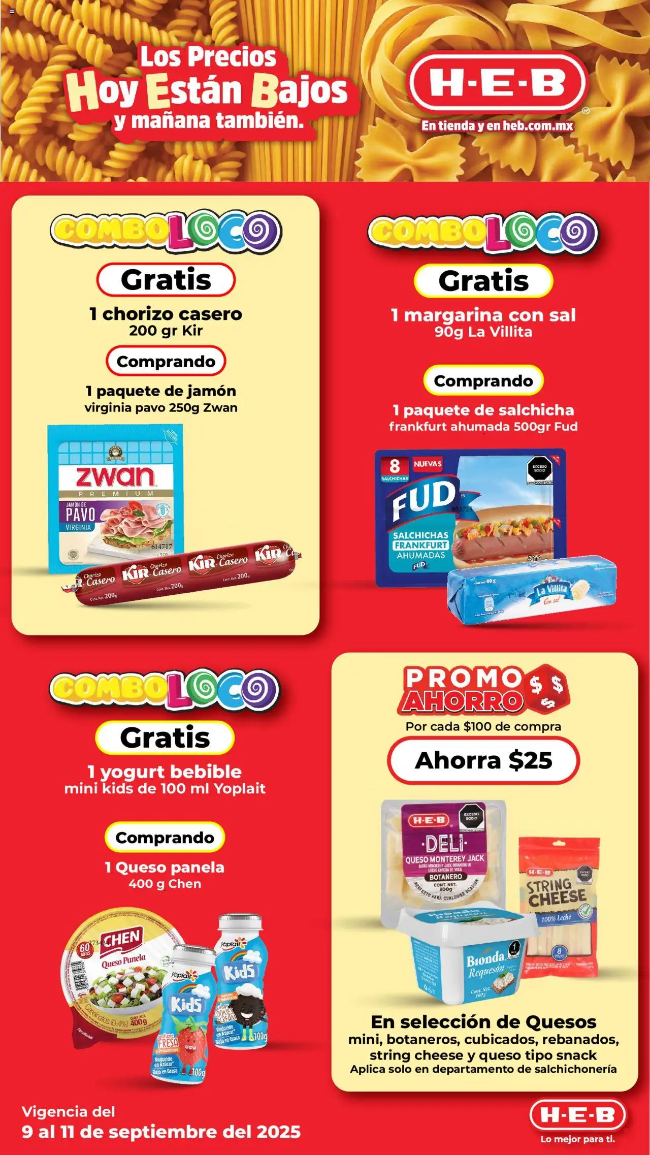 Nuevas ofertas de H-E-B válidas en toda la República Mexicana desde el 09.09.2025. ¡Encuentra las mejores ofertas en H-E-B - Folleto! | Página: 3 | Productos: Sal, Queso, Jamón, Chorizo