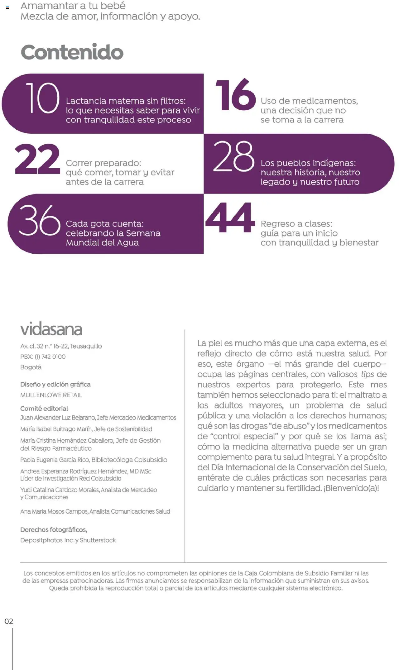 Colsubsidio revista - valida desde el 01.08.2025 | Página: 2 | Productos: Agua, Caja