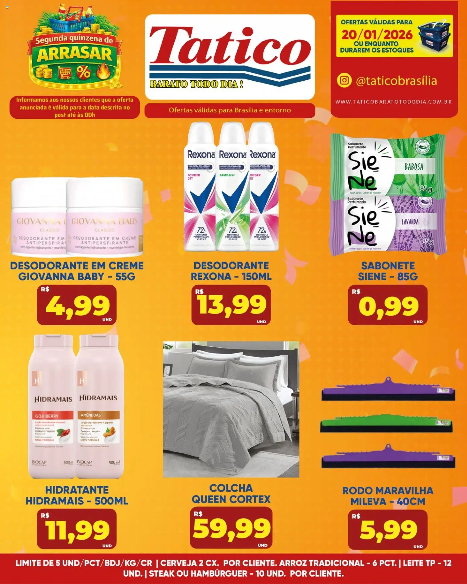 Tatico Folheto - válido de 21.01.2026 | Página: 24 | Produtos: Desodorante, Leite, Rexona, Rodo