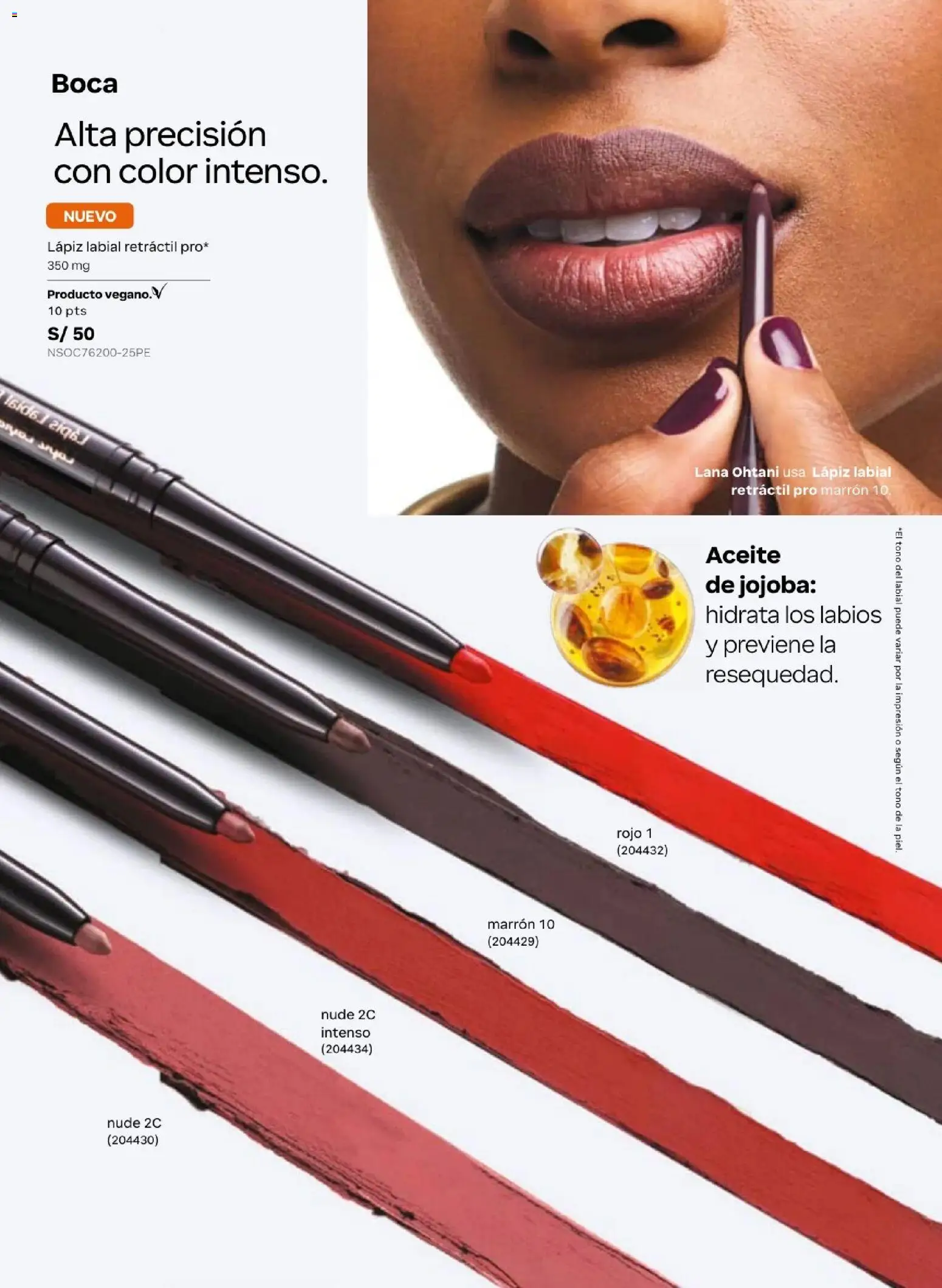 Catálogo Natura válido desde 31.03.2026 | Página: 79 | Productos: Lápiz labial, Aceite