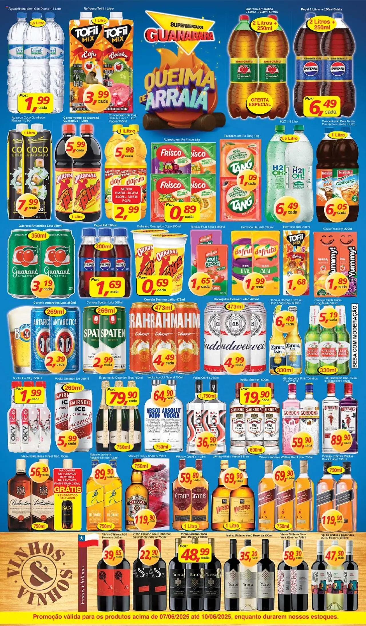 Supermercados Guanabara Folheto - válido de 07.06.2025 | Página: 6 | Produtos: Coco, Refresco, Guaraná, Cerveja