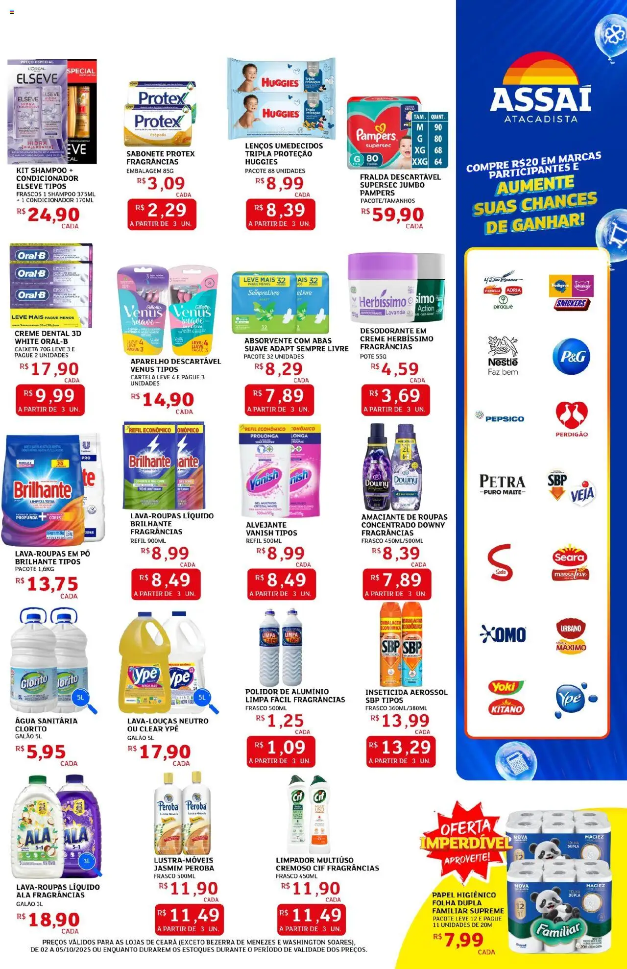 Assaí Atacadista Folheto - válido de 02.10.2025 | Página: 7 | Produtos: Condicionador, Creme, Creme dental, Vanish