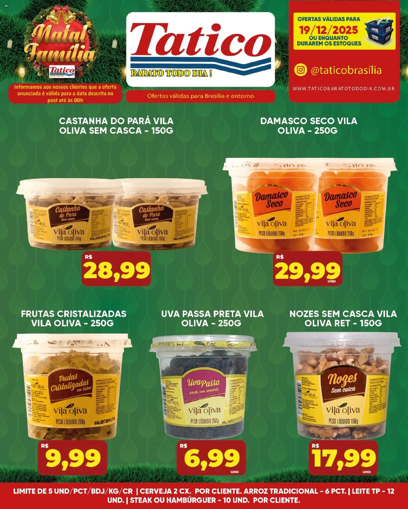 Tatico Folheto - válido de 19.12.2025 | Página: 11 | Produtos: Arroz, Nozes, Hambúrguer, Uva passa