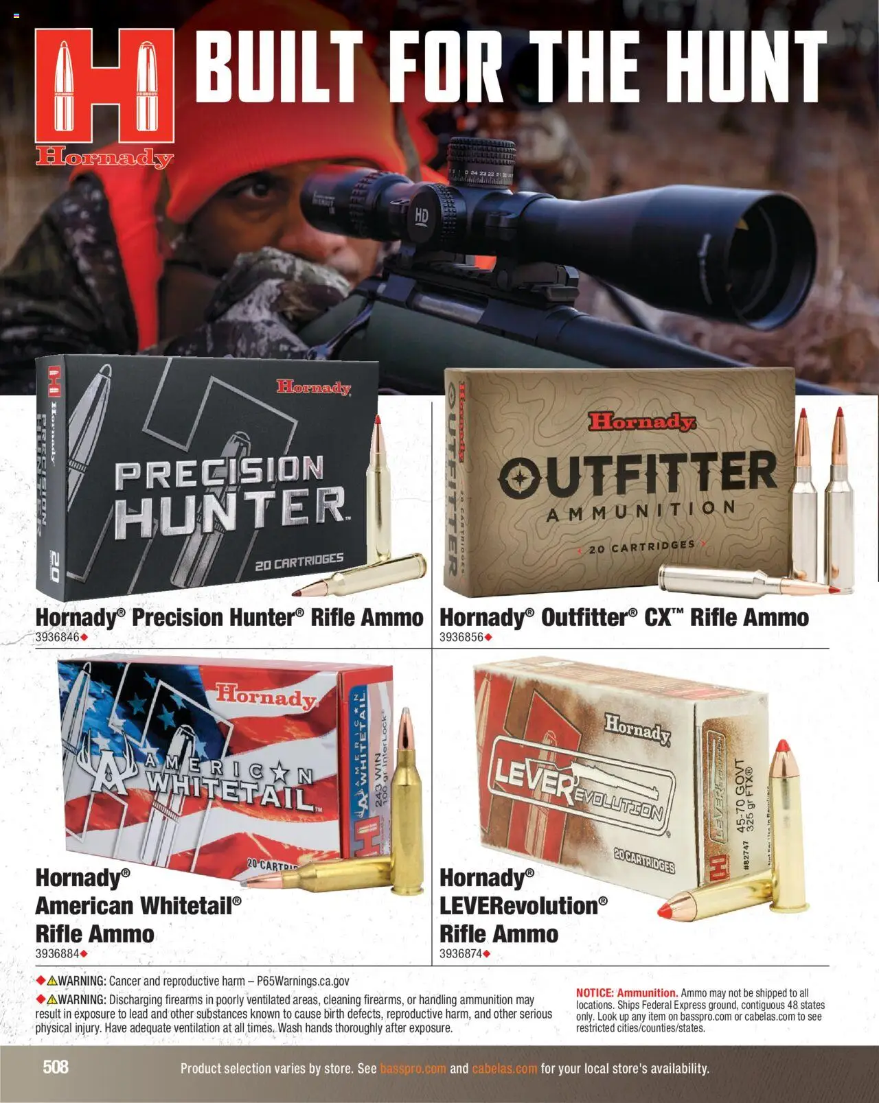 Cabela's Hunting Master 25 - valid from 11.08.2025 | Page: 508 | Products: Ammo, Rifle