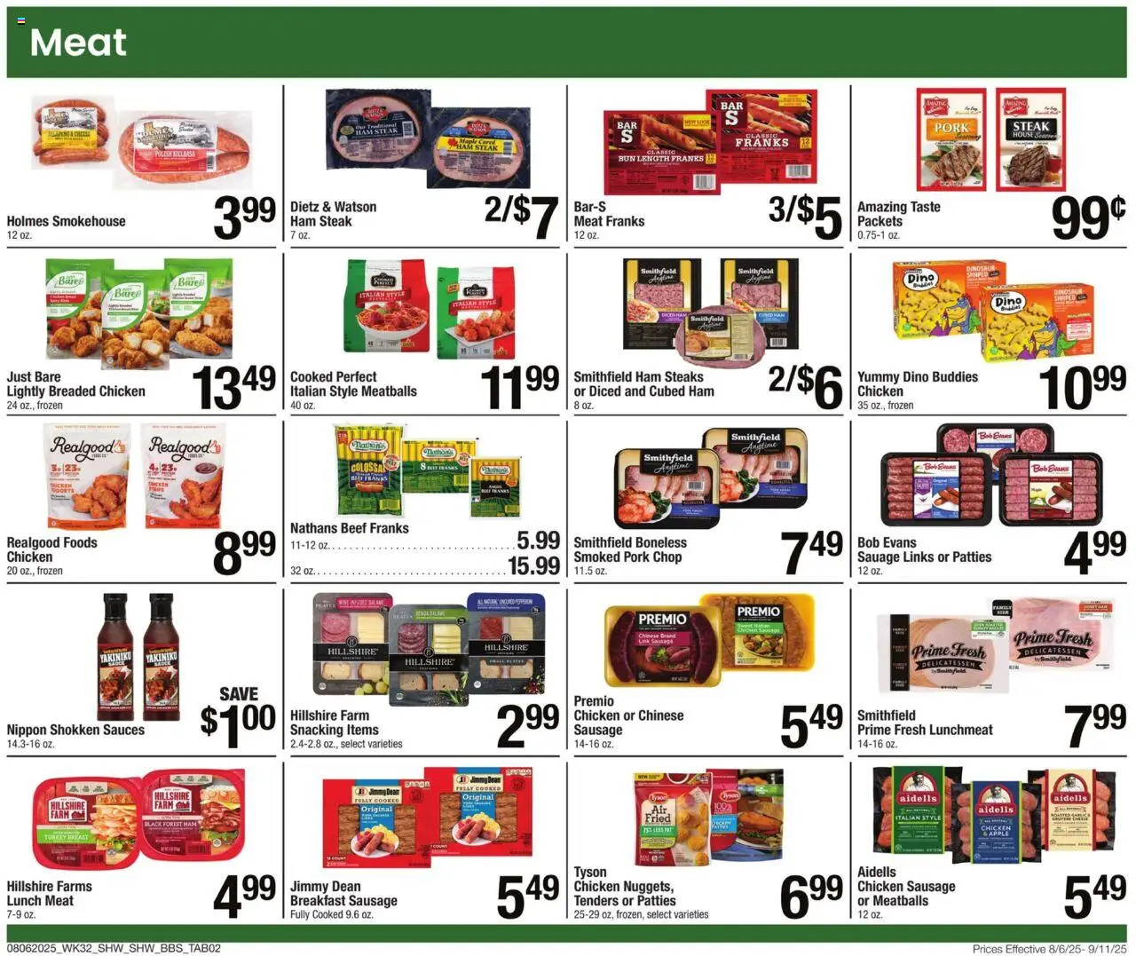 Shaw's Big Book of Savings - valid from 06.08.2025 | Page: 2 | Products: Cheese, Ham, Sausage, Garlic
