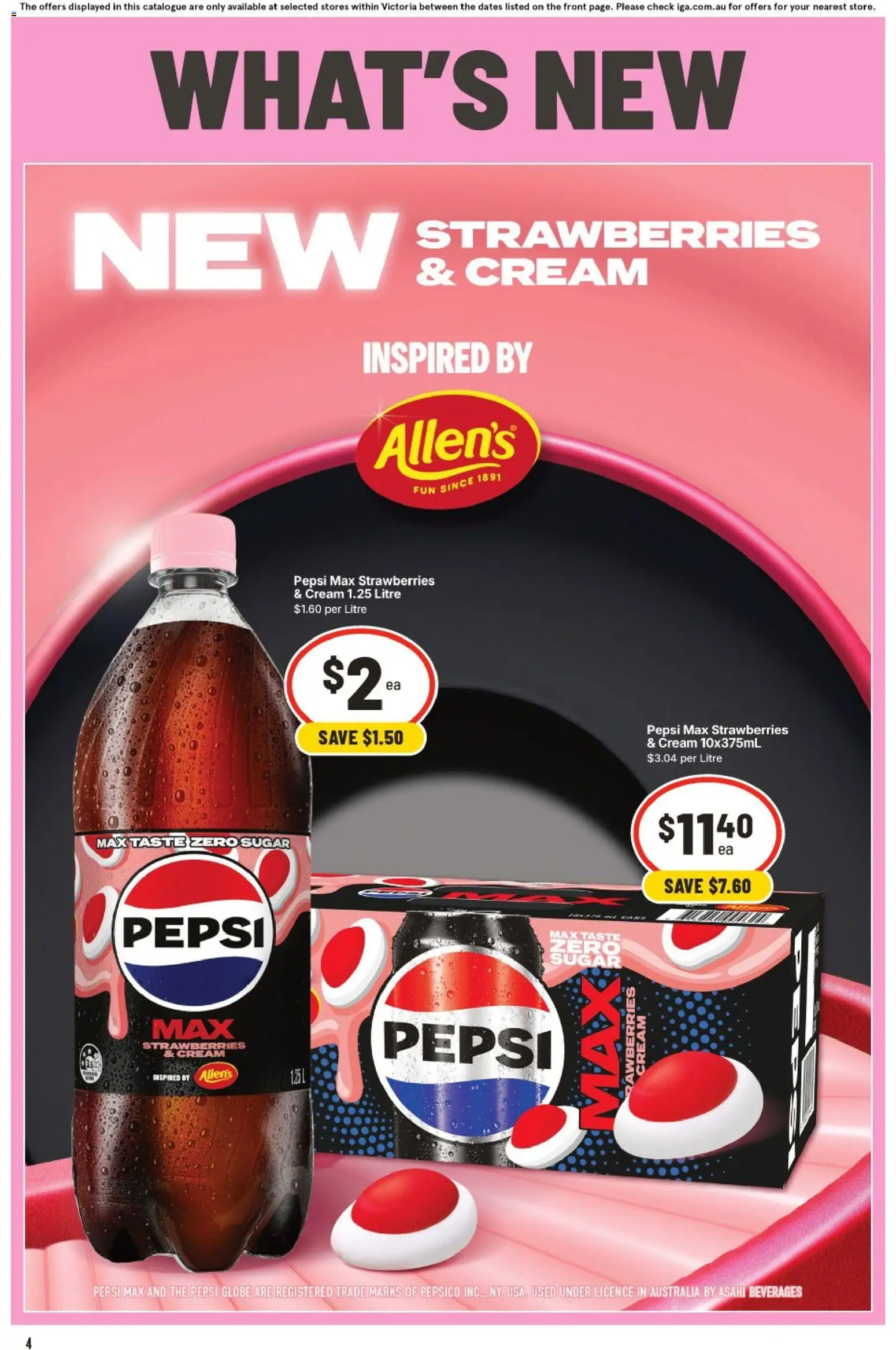 IGA catalogue - valid from 07.01.2026 | Page: 7 | Products: Strawberries, Cream, Sugar, Pepsi Max