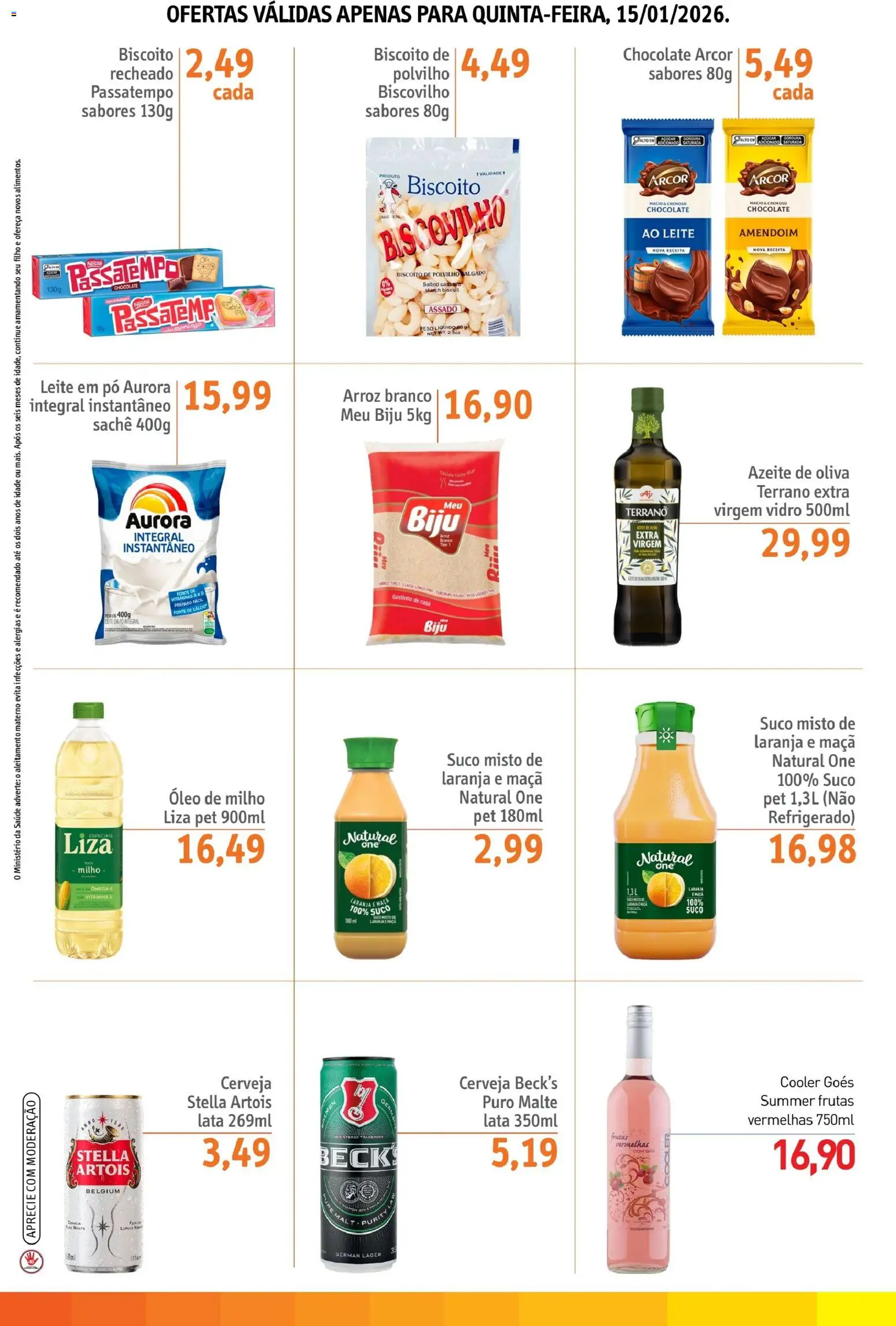 Sonda Folheto - válido de 15.01.2026 | Página: 3 | Produtos: Polvilho, Chocolate, Arroz, Leite em pó