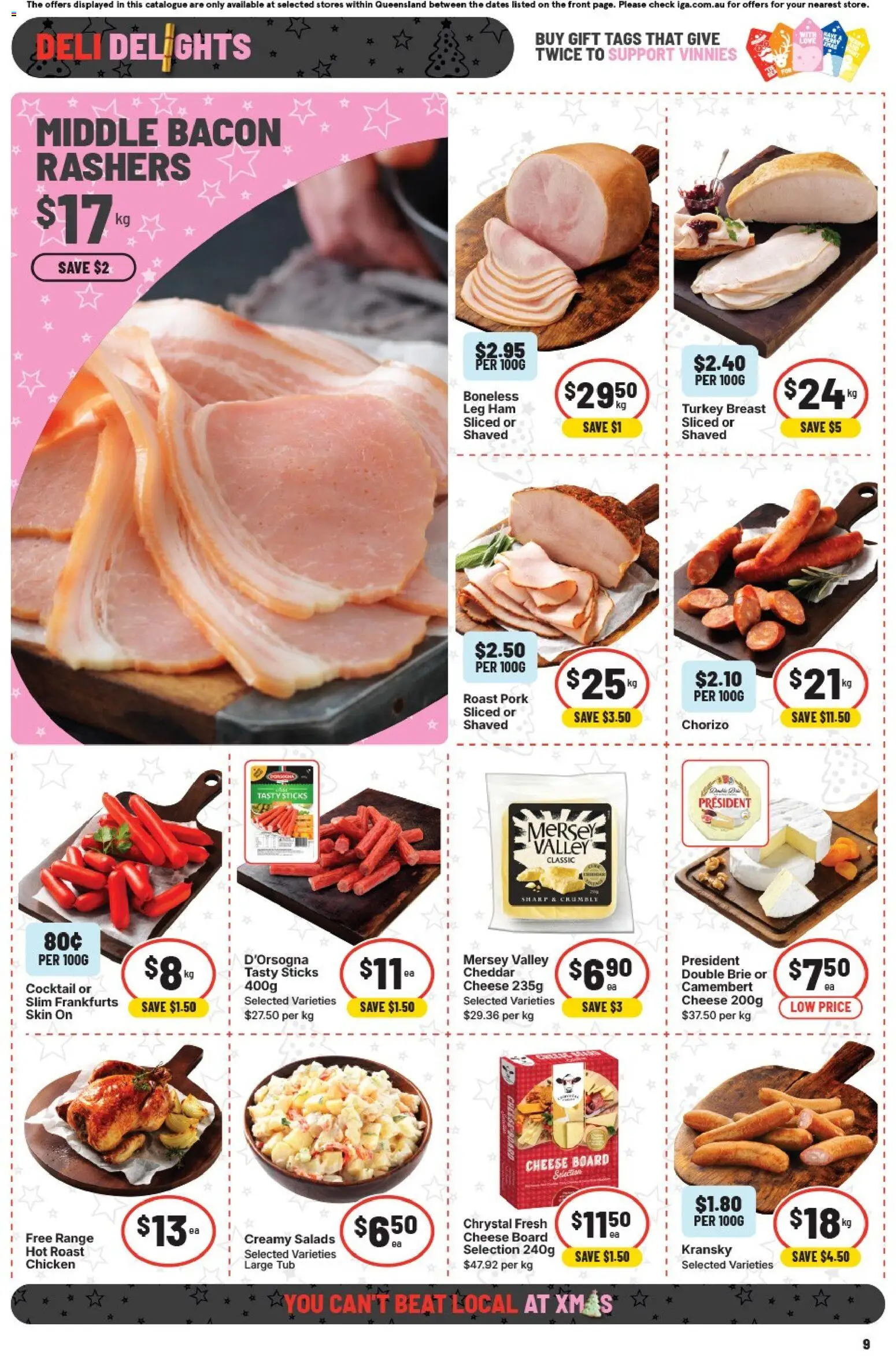 IGA catalogue - valid from 17.12.2025 | Page: 12 | Products: Bacon, Cheese, Chicken, Turkey