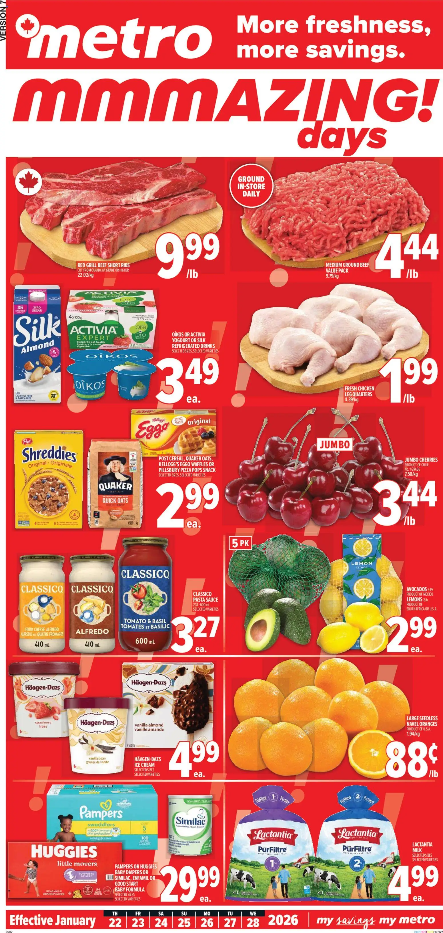 Metro flyer valid from 22.01.2026 | Page: 2 | Products: Ice cream, Grill, Cheese, Pizza