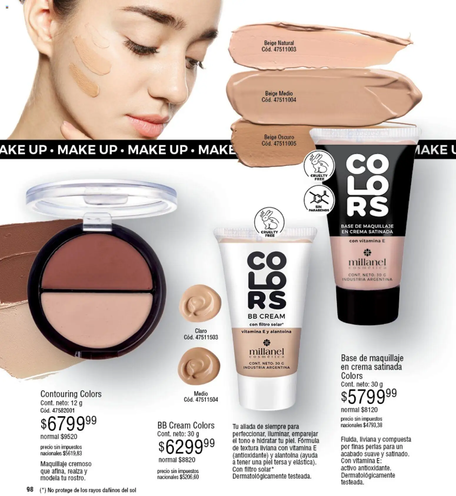 Millanel - Catálogo │ válido desde el 10.11.2025 | Página: 100 | Productos: Base de maquillaje, Maquillaje, Crema