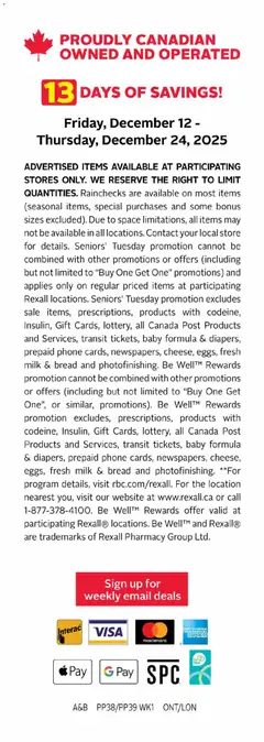 Preview of Rexall weekly flyer / circulaire from shop Rexall valid from 12.12.2025 | Page: 35 | Products: Phone, Milk, Bread