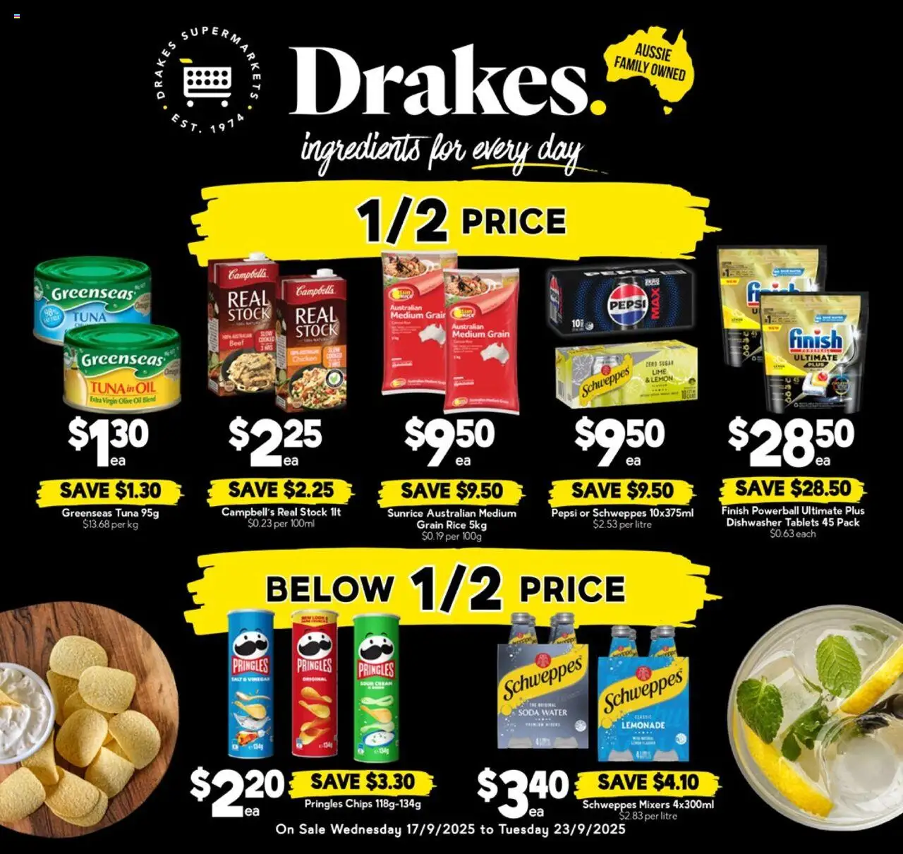 Drakes catalogue - valid from 17.09.2025 | Page: 16 | Products: Chips, Olive oil, Cream, Water