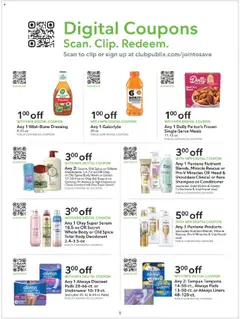 Publix Extra Savings - valid from 12.07.2025 | Page: 5 | Products: Shampoo, Deodorant, Beef, Sugar