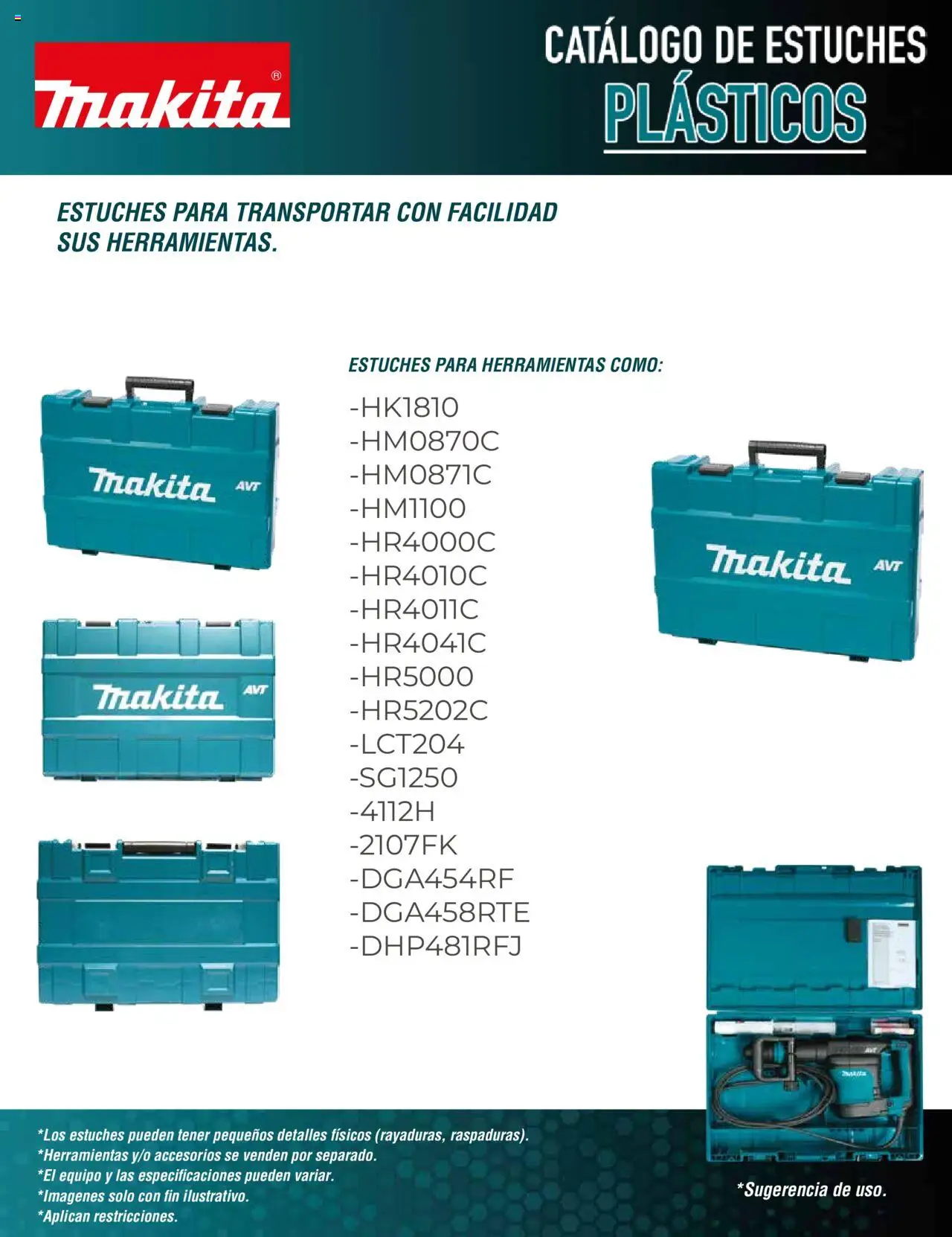 Nuevas ofertas de Makita válidas en toda la República Mexicana desde el 06.06.2022. ¡Encuentra las mejores ofertas en Makita - Catálogos De Estuches Plásticos! | Página: 4