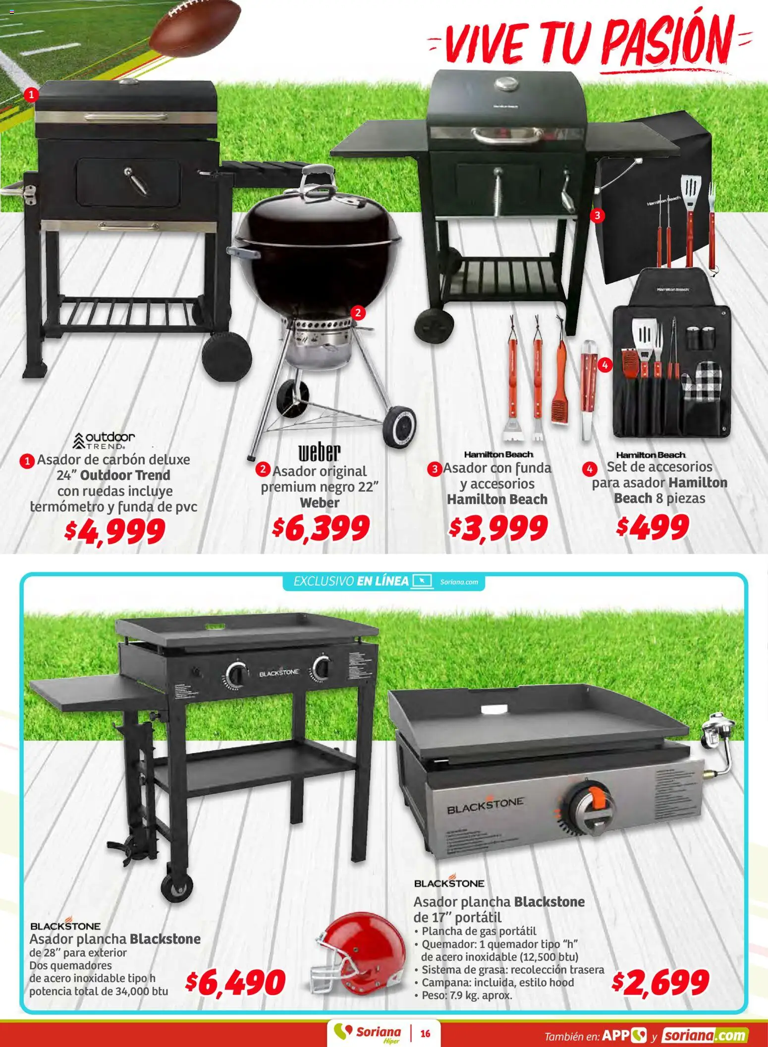 Nuevas ofertas de Soriana válidas en toda la República Mexicana desde el 30.01.2026. ¡Encuentra las mejores ofertas en Soriana - Preciazazaso Híper: Frontera Chia, Q. Roo! | Página: 16 | Productos: Termómetro, Funda, Quemador, Campana