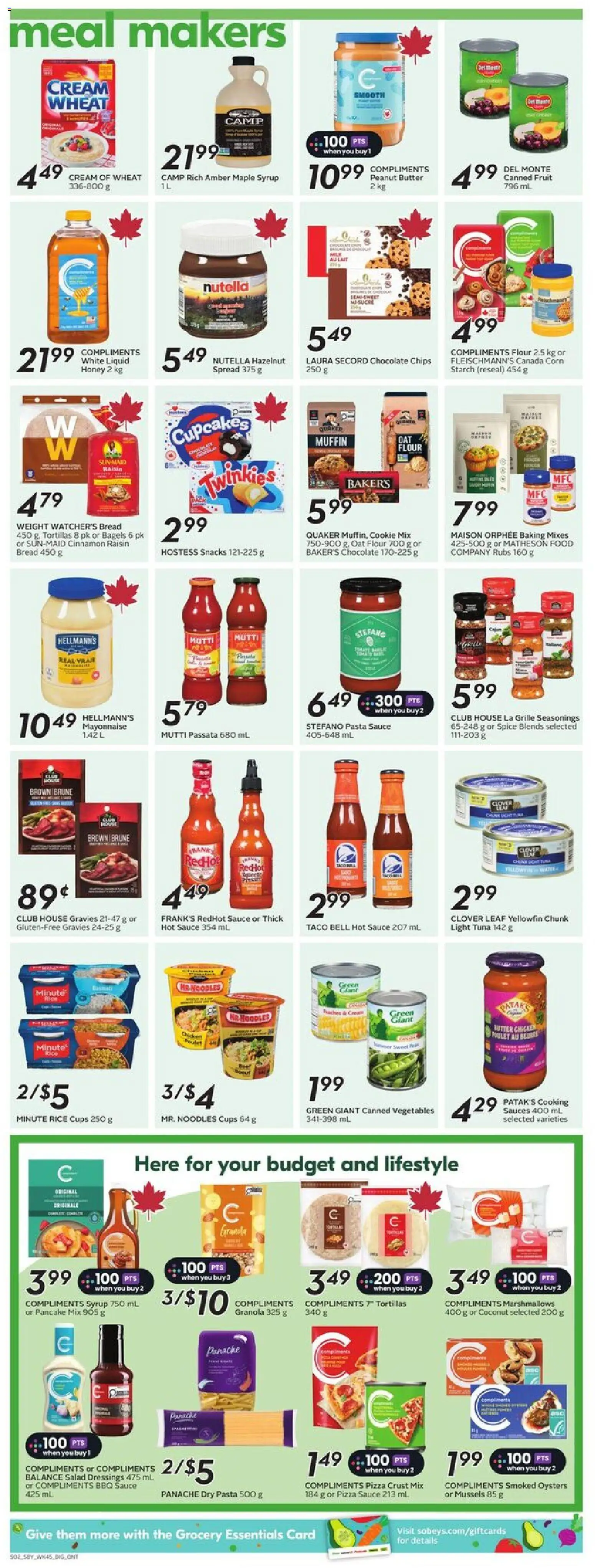 Sobeys flyer valid from 05.03.2026 | Page: 10 | Products: Cream, Salad, Butter, Chocolate