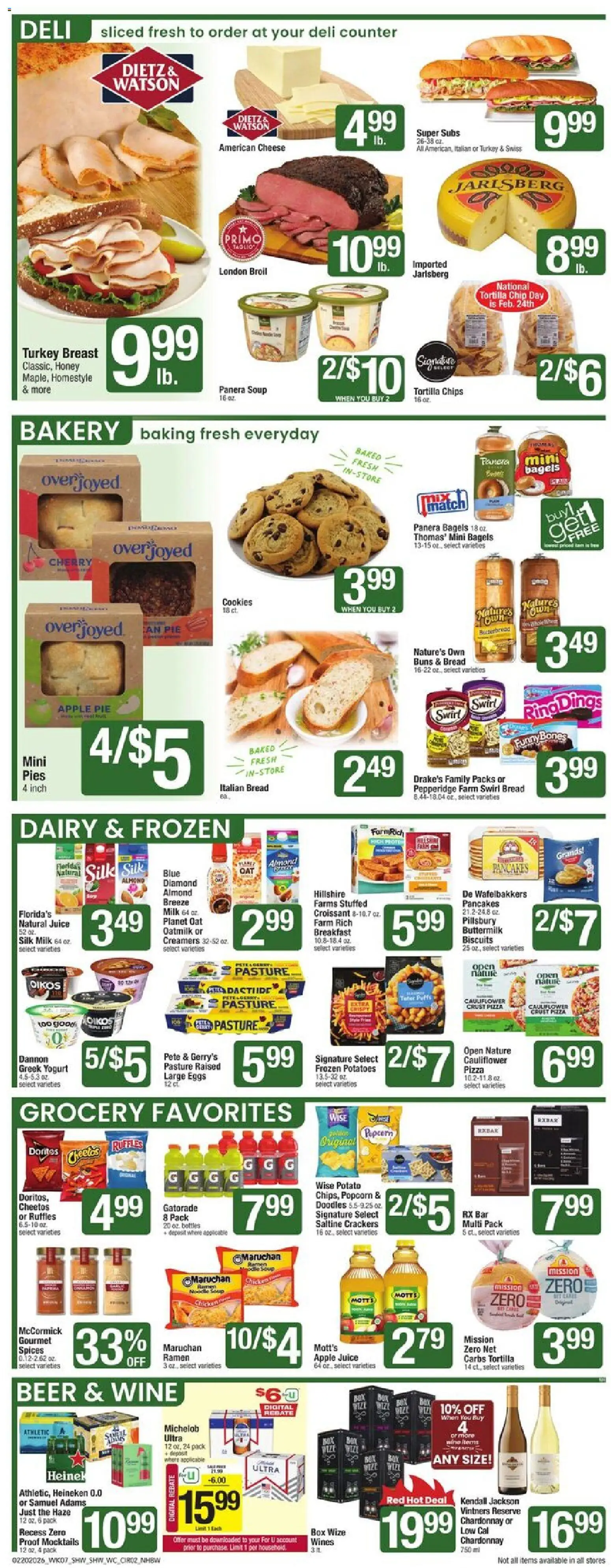 Shaw's Weekly Ad - NH - valid from 20.02.2026 | Page: 2 | Products: Wine, Beer, Cookies, Cauliflower