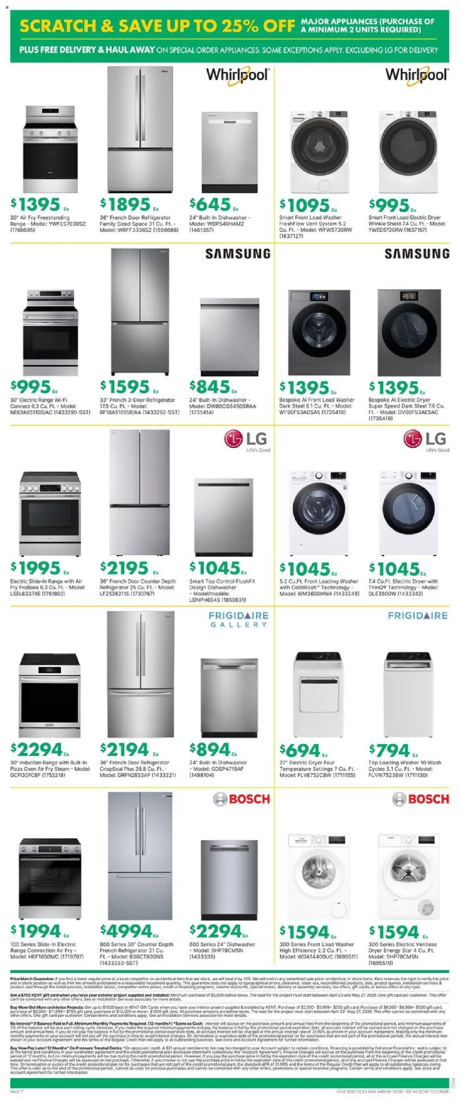 Kent flyer valid from 23.04.2026 | Page: 13 | Products: Dryer, Oven, Dishwasher, Pizza