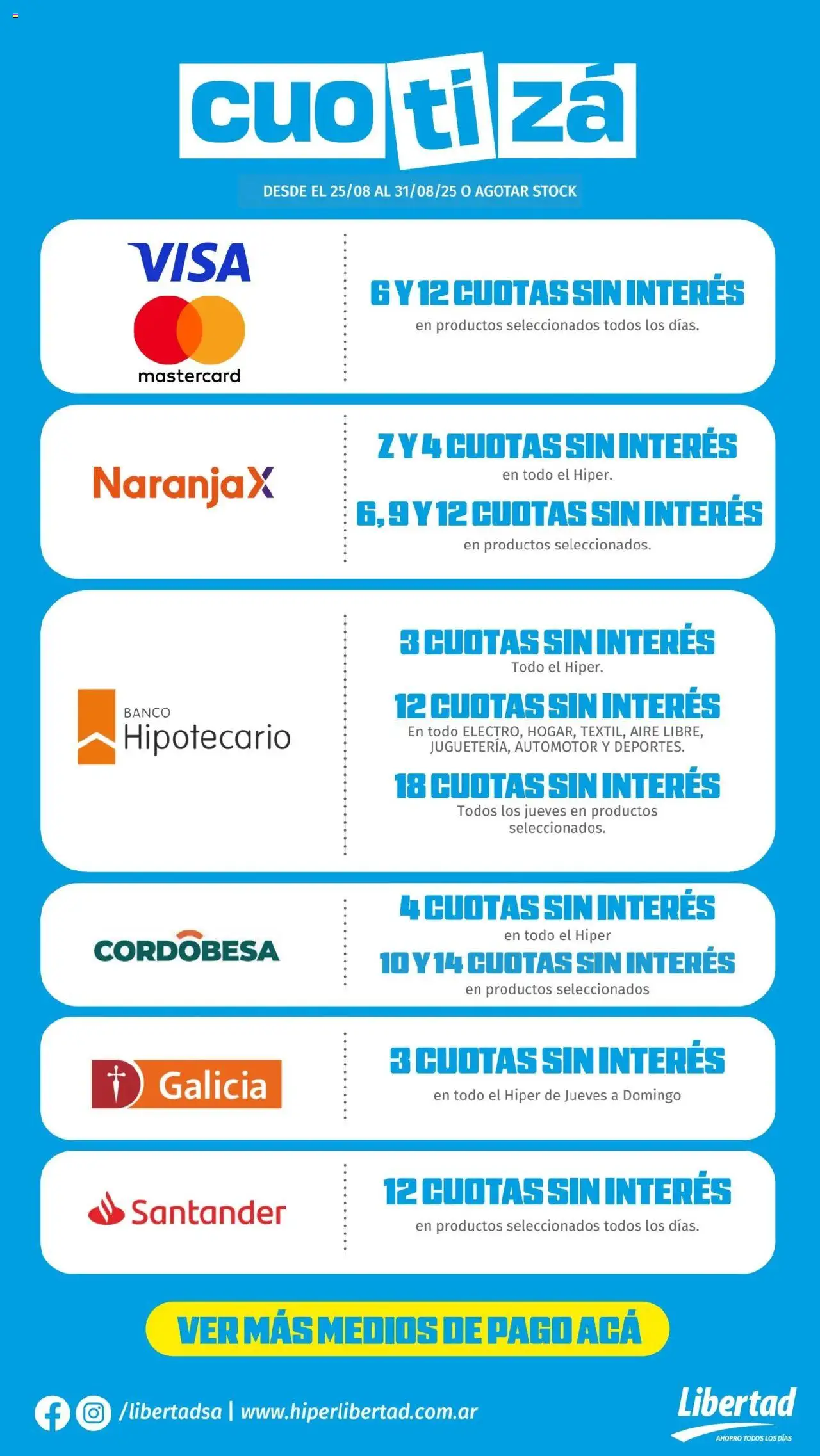 Hipermercado Libertad - Cuotizá semana │ válido desde el 25.08.2025 | Página: 4 | Productos: Banco