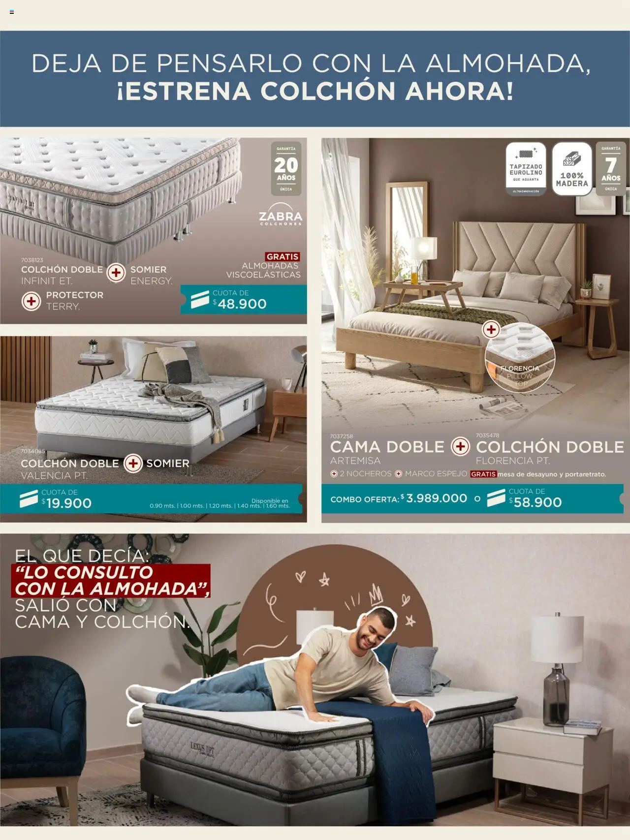 Muebles jamar revista - valida desde el 25.07.2025 | Página: 14 | Productos: Cama, Colchón, Mesa, Espejo