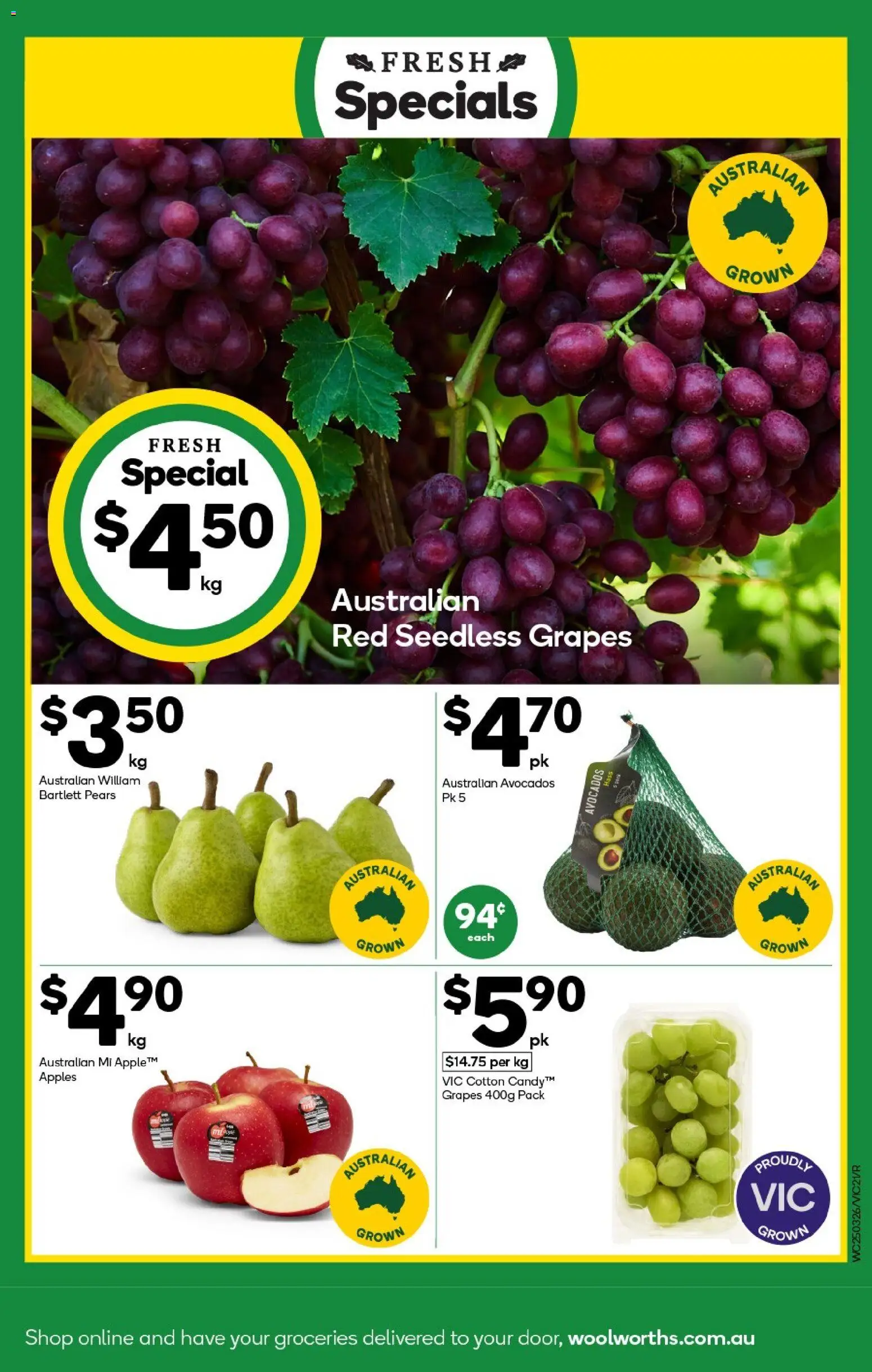 Woolworths catalogue - valid from 25.03.2026 | Page: 21 | Products: Apples, Grapes