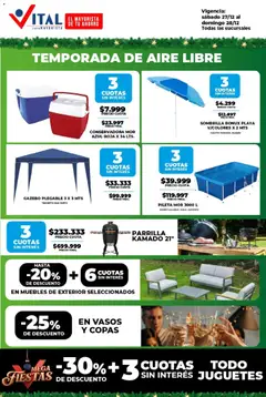 Vista previa Vital - Ofertas fin válido desde el 27.12.2025 | Página: 4 | Productos: Conservadora, Parrilla, Gazebo, Sombrilla
