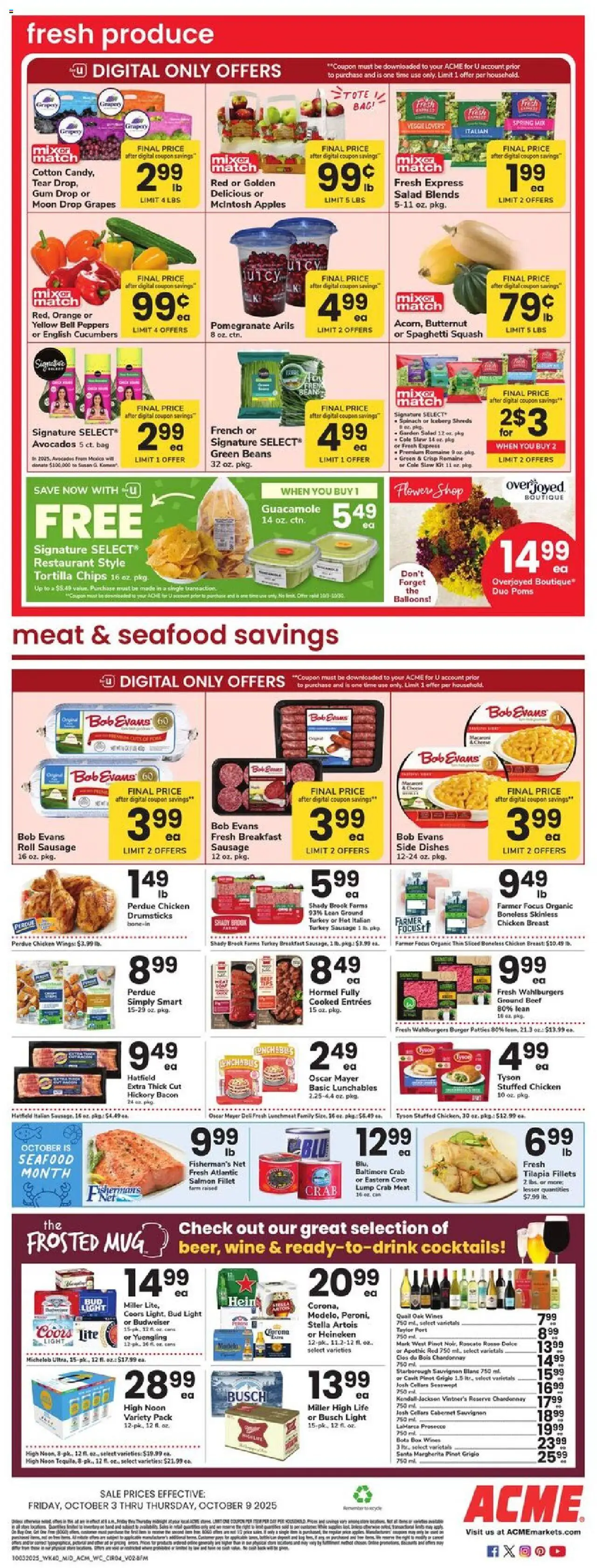 Acme Weekly Ad - valid from 03.10.2025 | Page: 3 | Products: Spinach, Box, Beef, Cucumbers