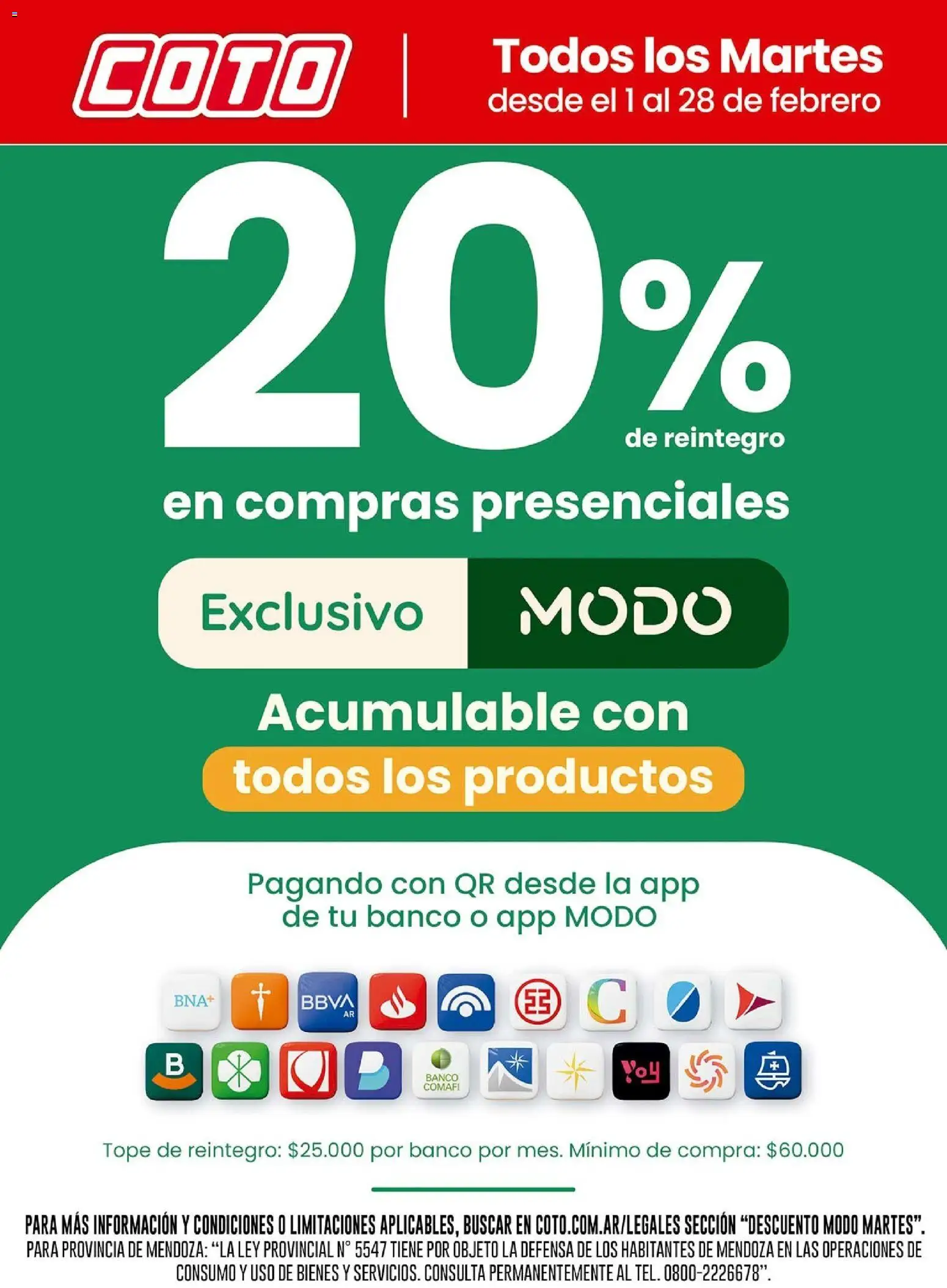 Coto - Modo Febrero │ válido desde el 01.02.2026 | Página: 1 | Productos: Banco