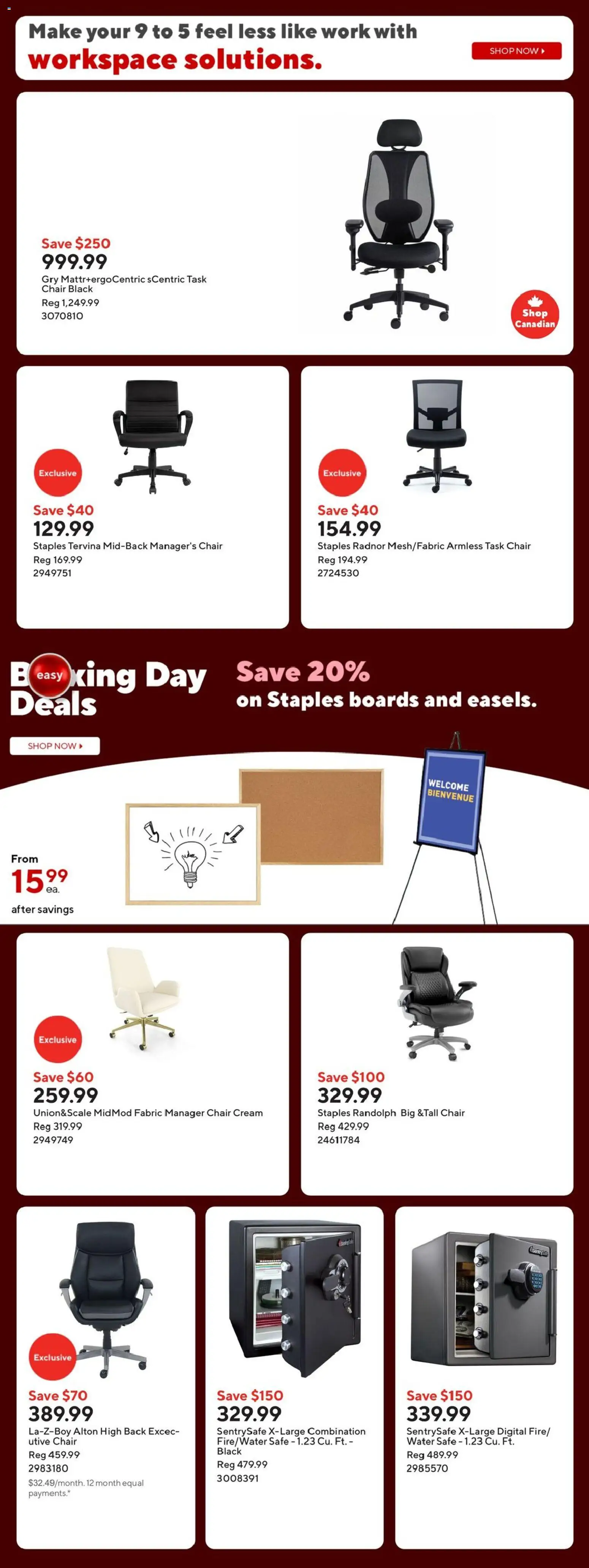 Staples flyer valid from 25.12.2025 | Page: 15 | Products: Cream, Chair