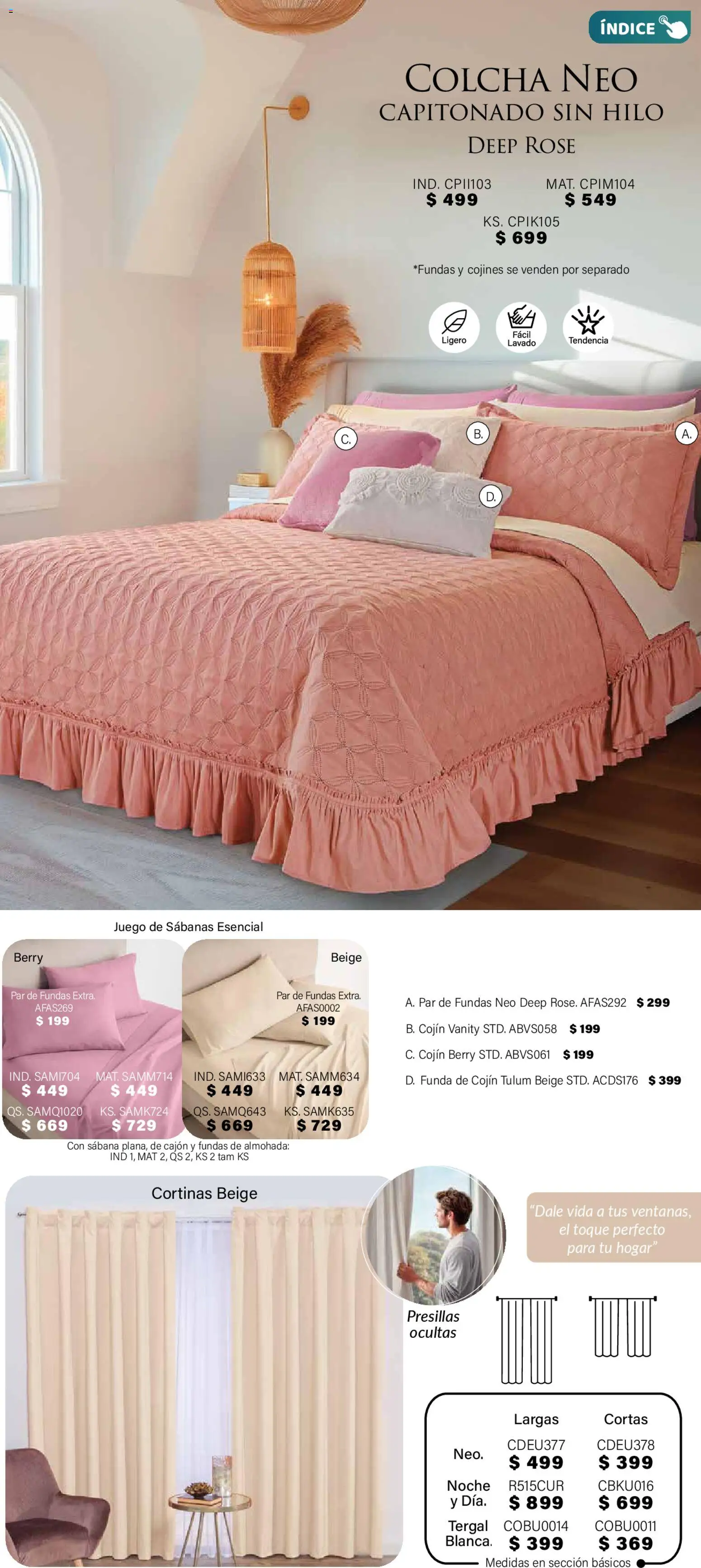 Nuevas ofertas de Colchas Concord válidas en toda la República Mexicana desde el 01.11.2025. ¡Encuentra las mejores ofertas en Colchas Concord Buen Fin! | Página: 64 | Productos: Funda, Almohada, Sabanas, Cortinas