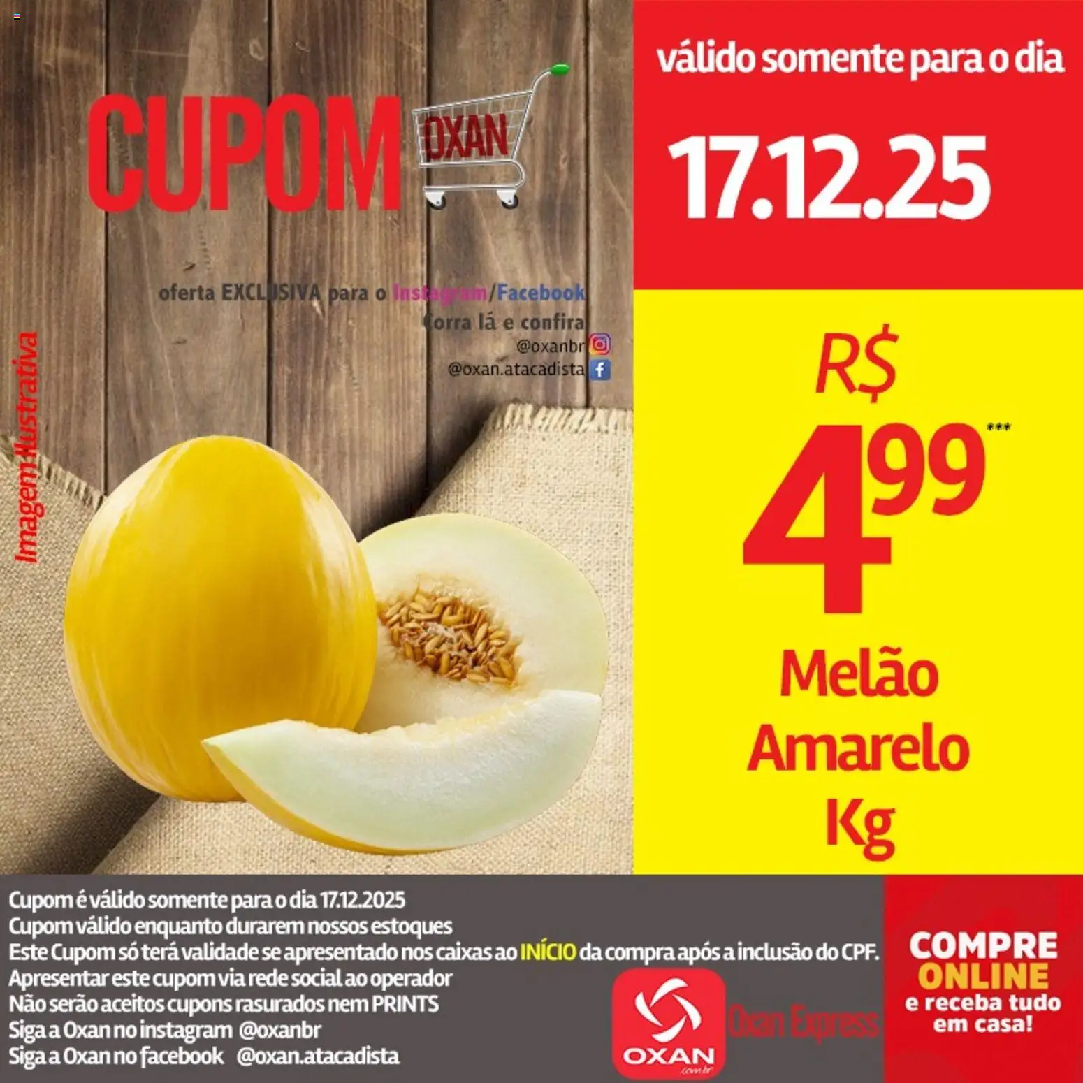 Oxan Atacadista Folheto - válido de 17.12.2025 | Página: 14 | Produtos: Melão