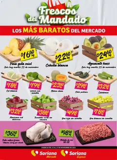 Vista previa de Soriana - Frescos del Mandado Mercado: Coah, Chih y Dur, nuevo folleto de la tienda, válido en México a partir del 25.11.2025