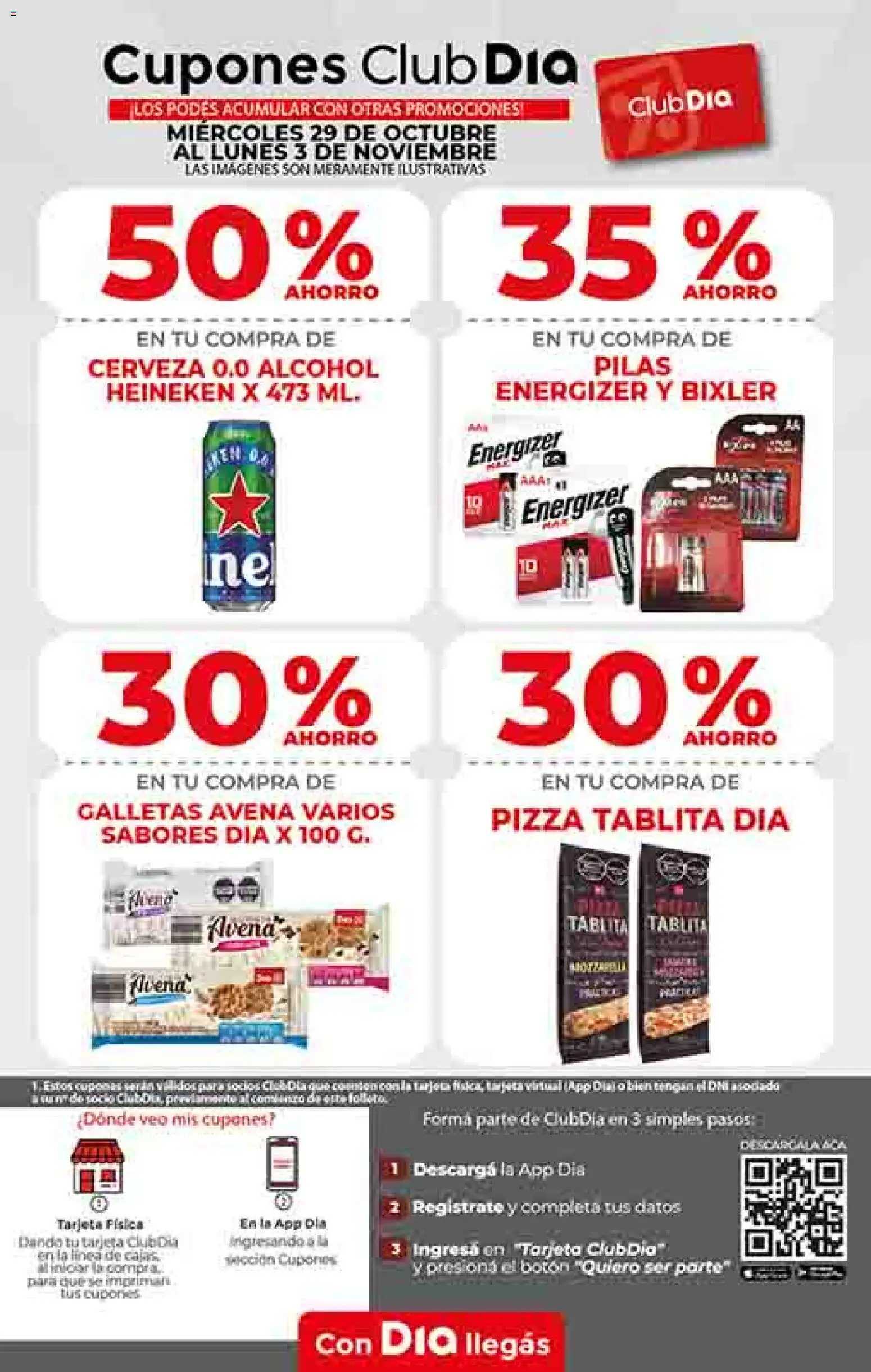 Supermercado DIA Ofertas │ válido desde el 29.10.2025 | Página: 8 | Productos: Pilas, Avena, Cerveza, Galletas