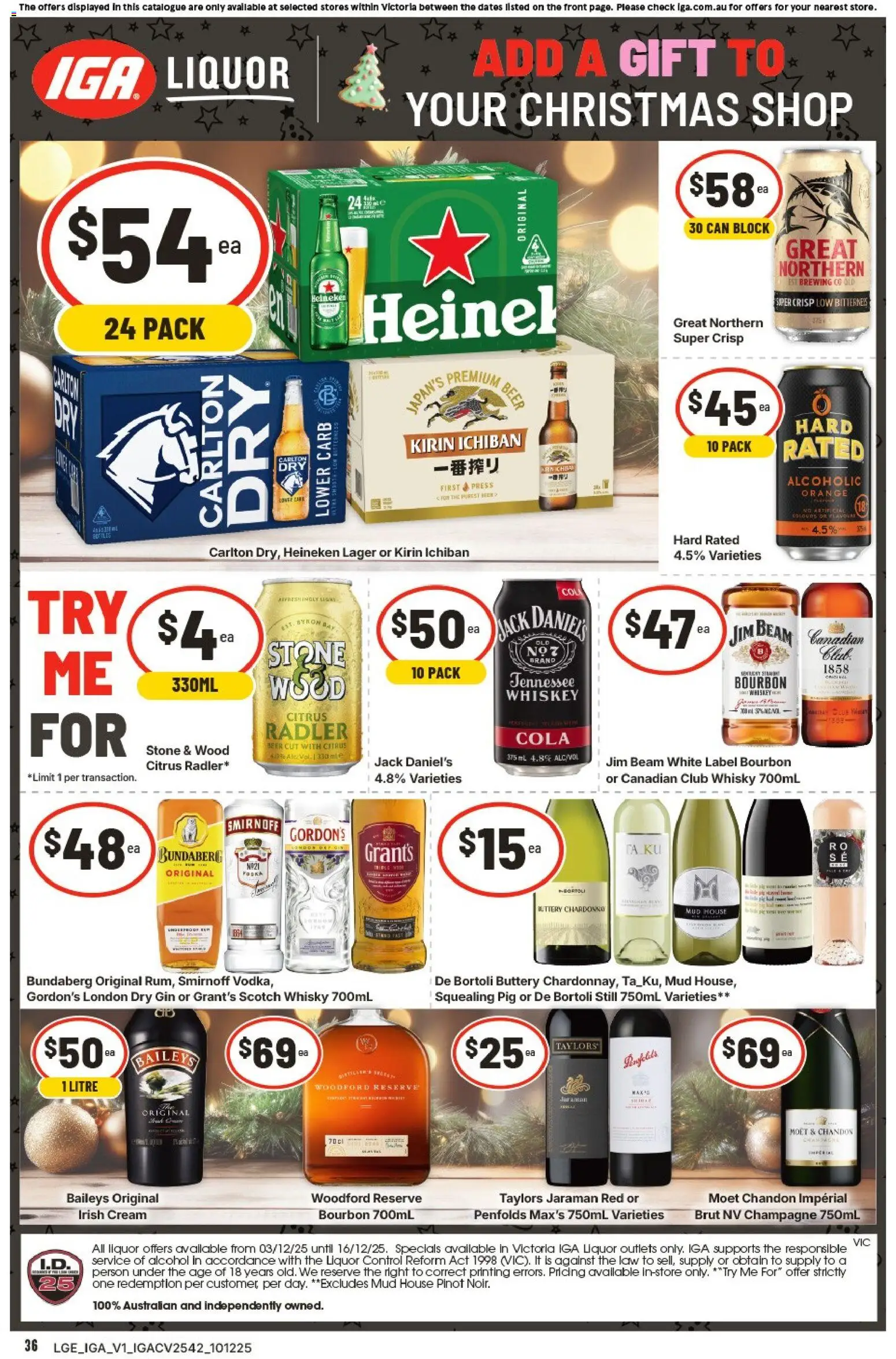 IGA catalogue - valid from 10.12.2025 | Page: 5 | Products: Bourbon, Gin, Vodka, Wood