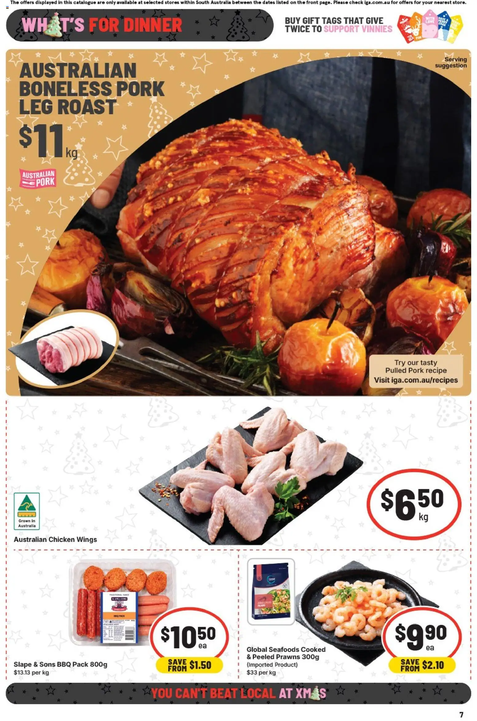 IGA catalogue - valid from 26.11.2025 | Page: 7 | Products: Chicken, Pork, Prawns