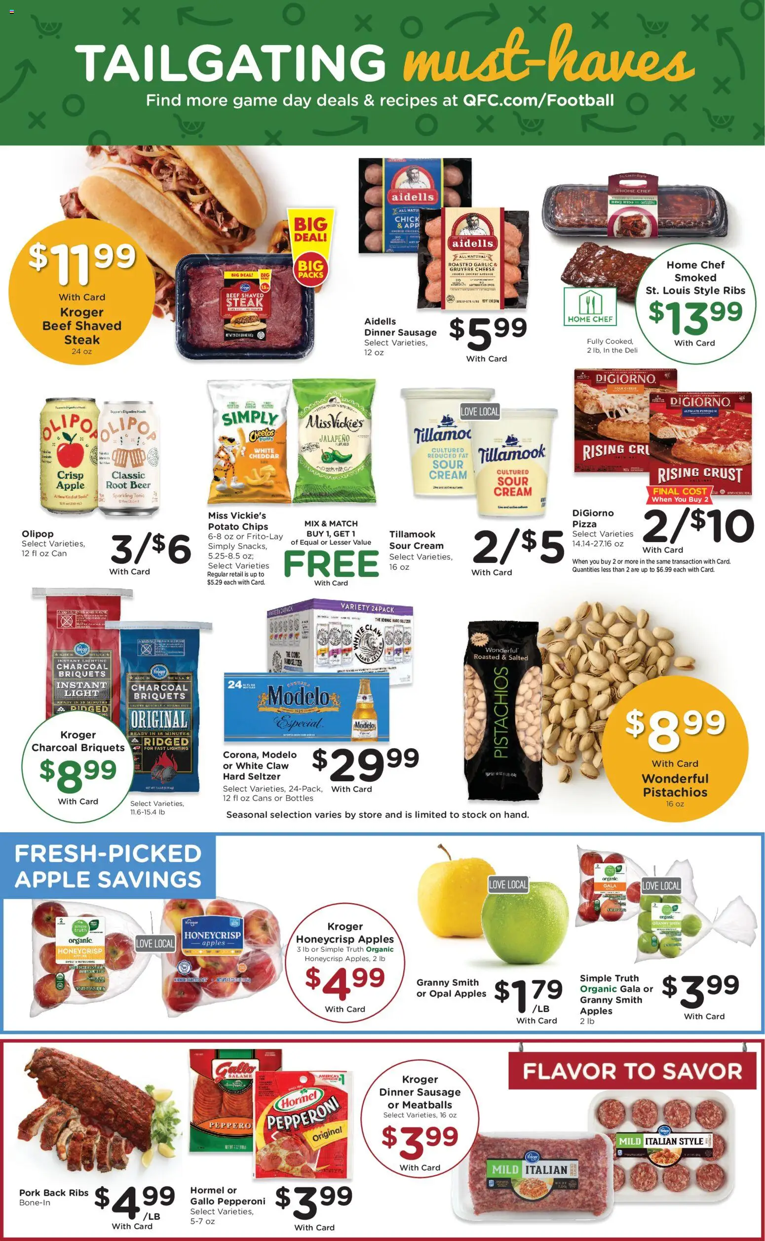 QFC Weekly Ad - WA - valid from 10.12.2025 | Page: 13 | Products: Pizza, Beer, Apples, Garlic