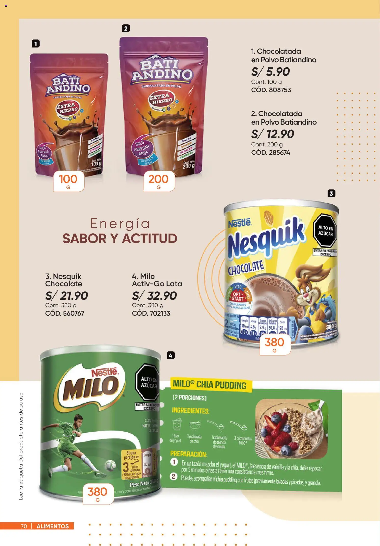 Catálogo Azzorti válido desde 24.11.2025 | Página: 70 | Productos: Leche, Yogurt, Peso, Polvo