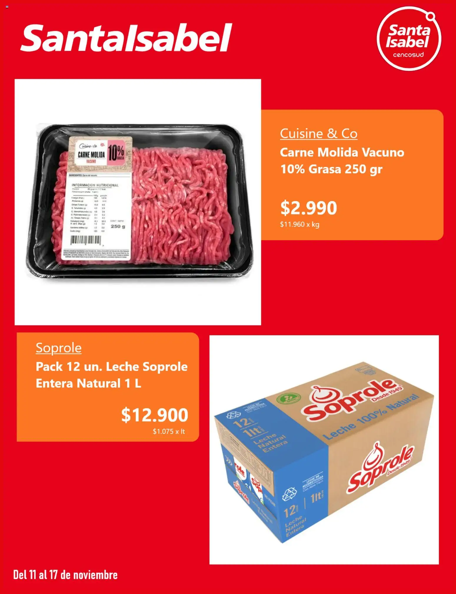 Santa Isabel ofertas  │ válido desde el 11.11.2025 | Página: 3 | Productos: Leche