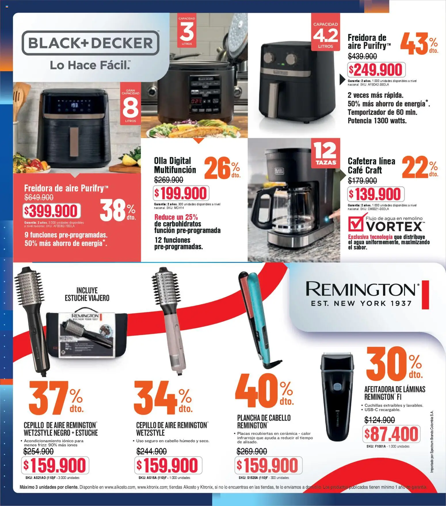 Alkosto revista - valida desde el 14.03.2026 | Página: 16 | Productos: Té, Freidora de aire, Cafetera, Café