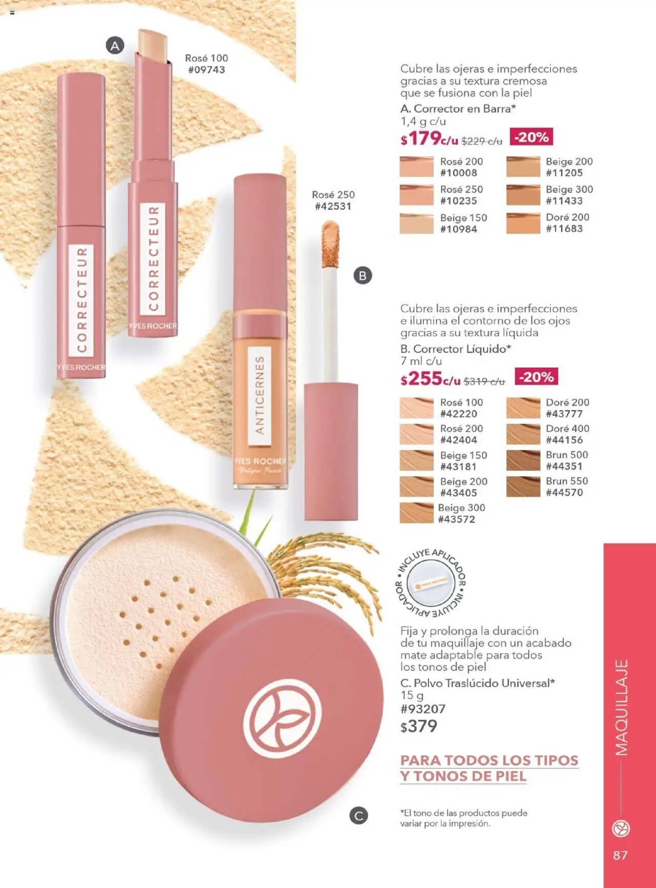 Nuevas ofertas de Yves Rocher válidas en toda la República Mexicana desde el 28.10.2025. ¡Encuentra las mejores ofertas en Yves Rocher - Campaña 15 2025! | Página: 89 | Productos: Contorno, Maquillaje, Corrector, Polvo