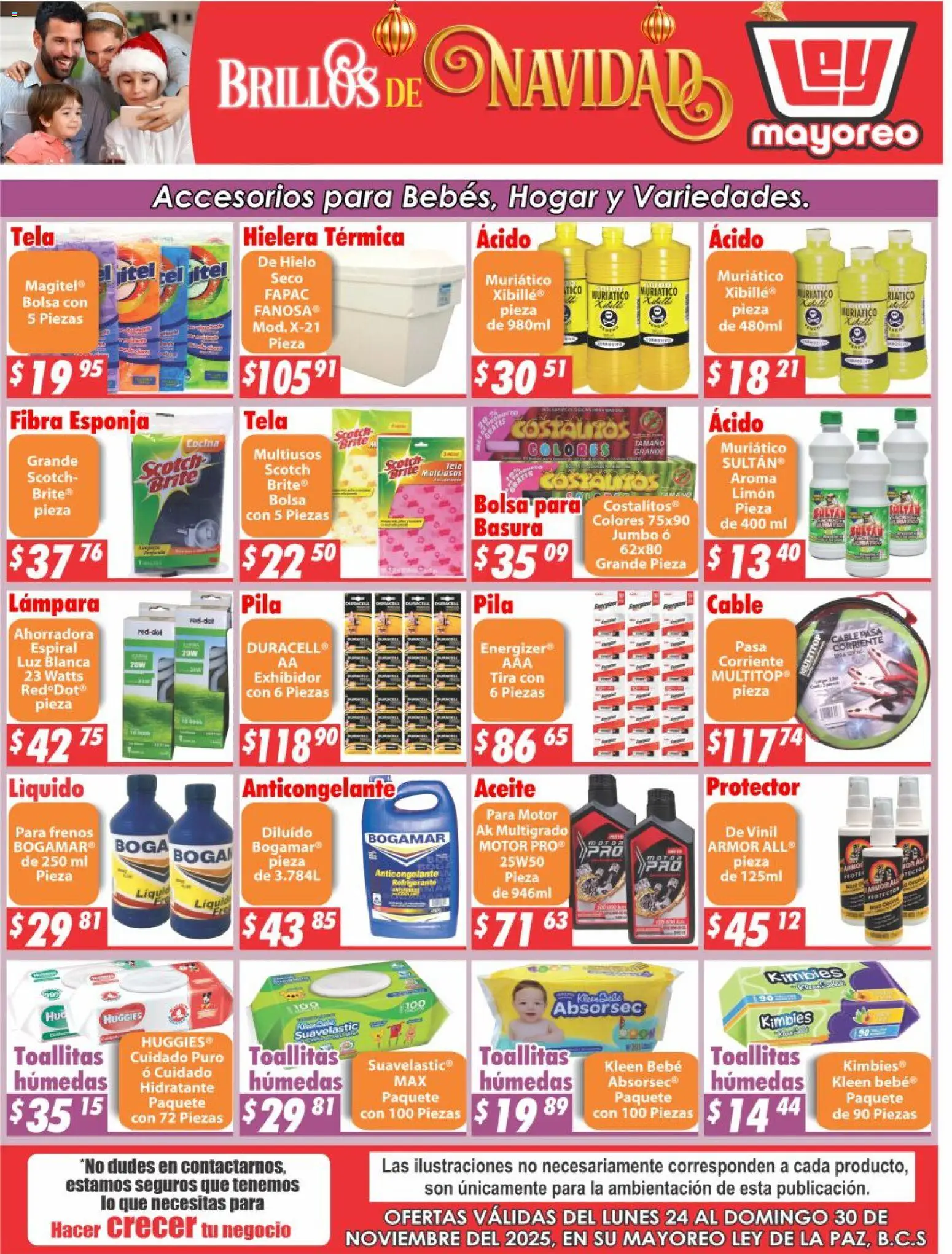 Nuevas ofertas de Casa Ley válidas en toda la República Mexicana desde el 24.11.2025. ¡Encuentra las mejores ofertas en Casa Ley folleto La Paz! | Página: 2 | Productos: Toallitas húmedas, Aceite, Cable, Lámpara