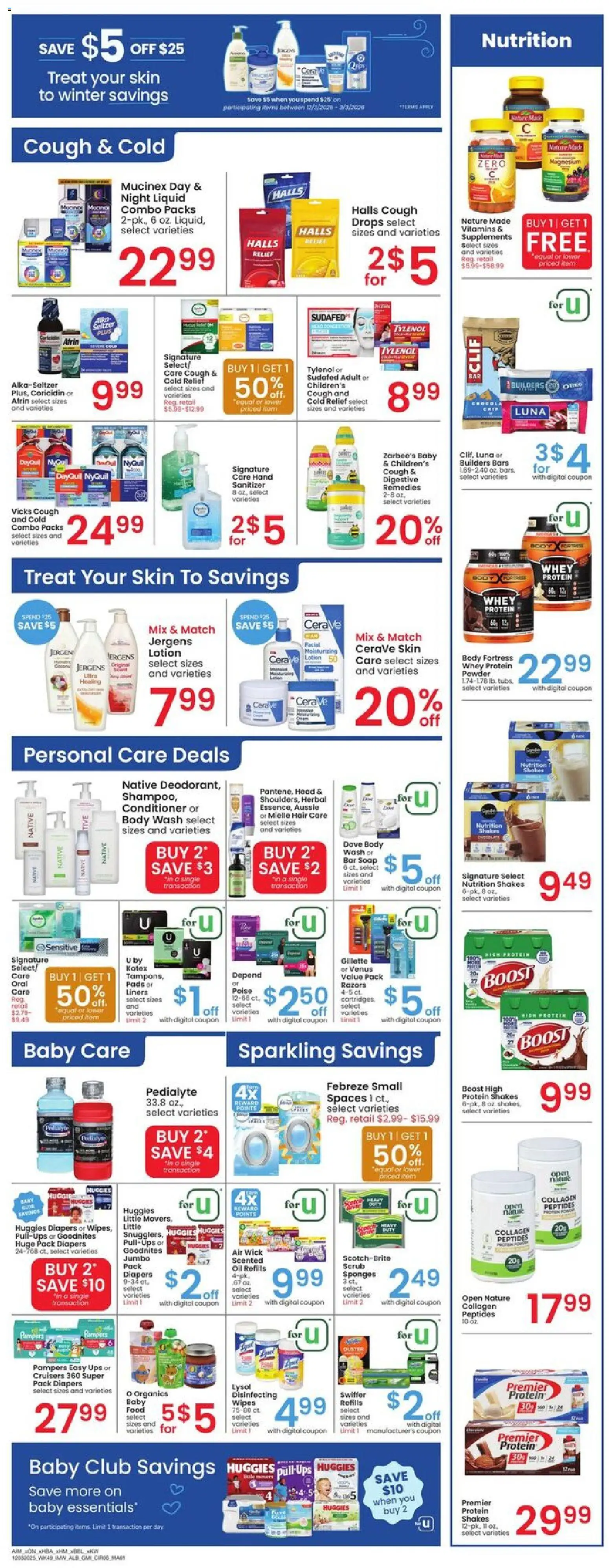 Albertsons Weekly Ad - valid from 03.12.2025 | Page: 6 | Products: Magnesium, Protein Powder, Conditioner, Body Wash