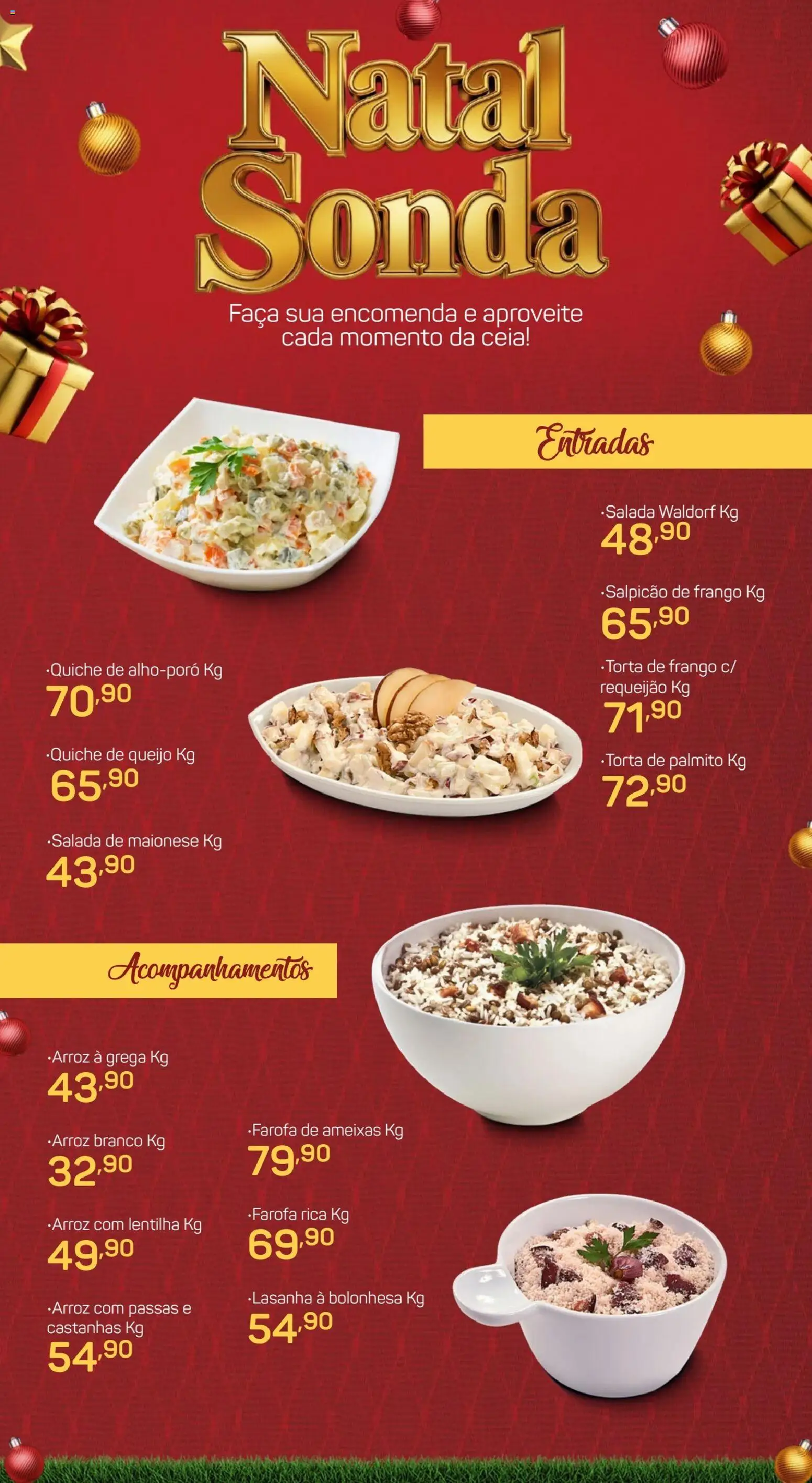 Sonda Folheto - válido de 09.12.2025 | Página: 1 | Produtos: Castanhas, Palmito, Frango, Maionese