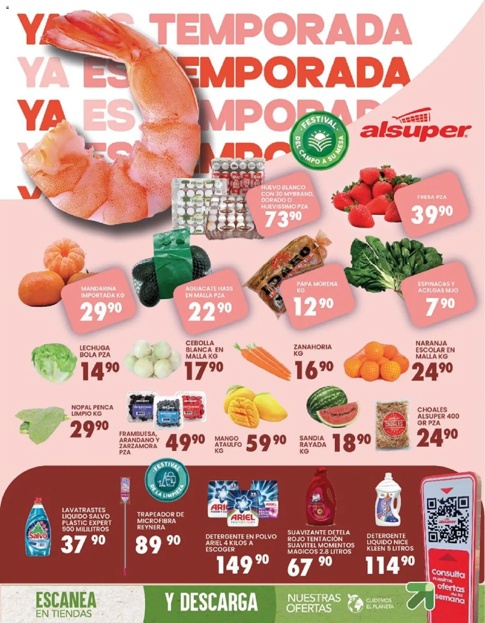 Nuevas ofertas de Alsuper válidas en toda la República Mexicana desde el 31.03.2026. ¡Encuentra las mejores ofertas en Alsuper folleto Durango! | Página: 8 | Productos: Cebolla, Suavizante, Trapeador, Mesa