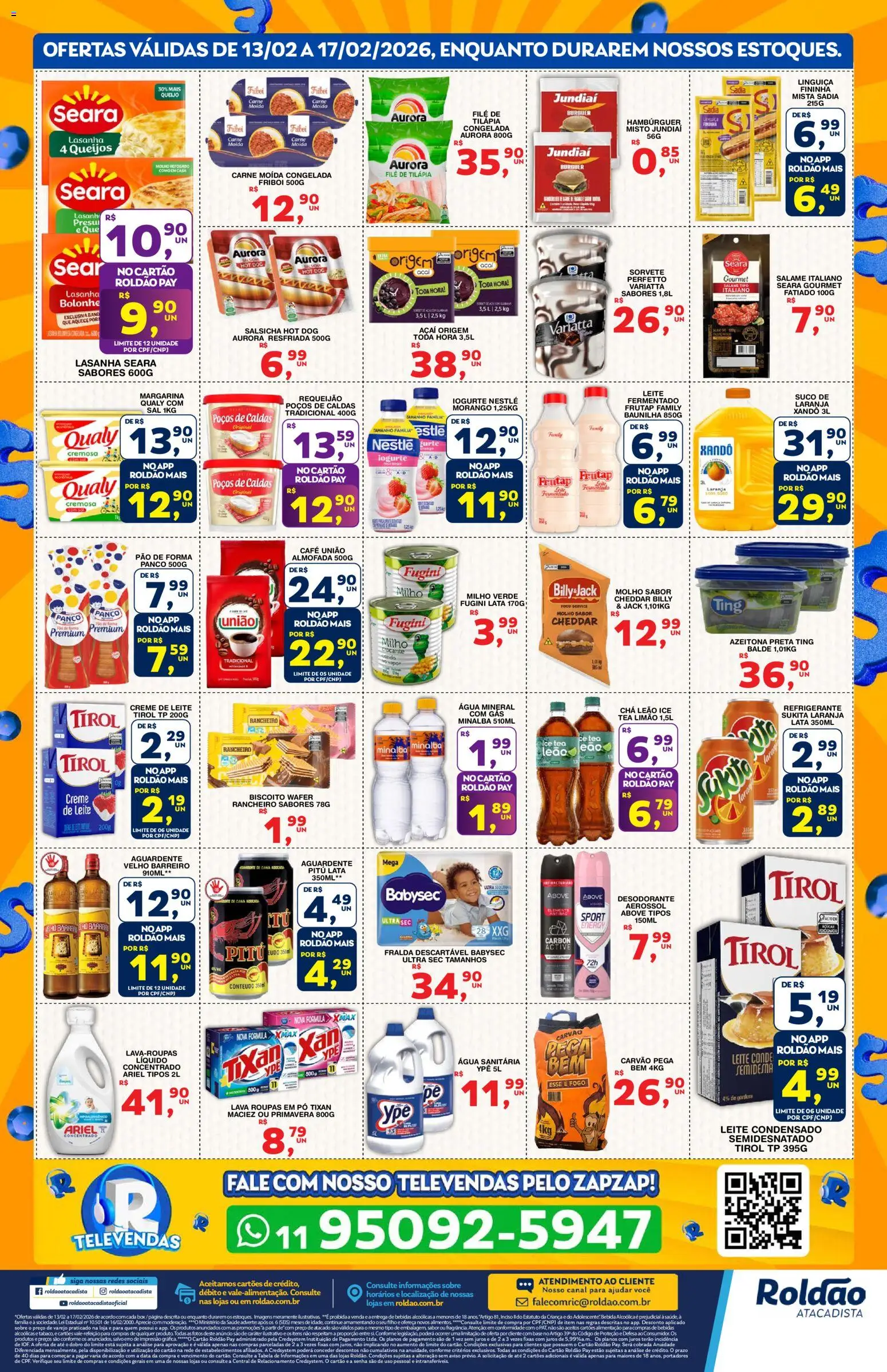 Roldão Folheto - válido de 13.02.2026 | Página: 2 | Produtos: Ice tea, Milho verde, Chá, Água mineral