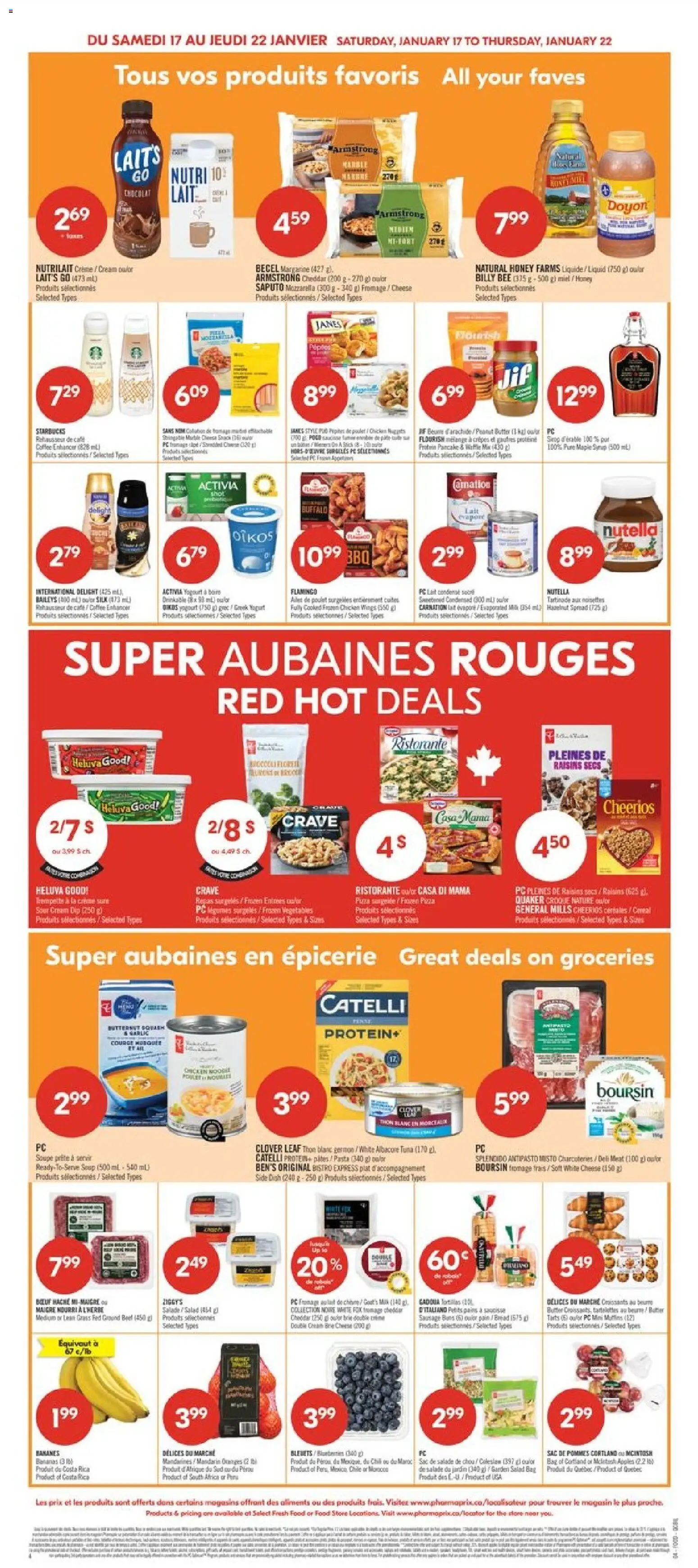 Pharmaprix flyer valid from 16.01.2026 | Page: 5 | Products: Beef, Cream, Butter, Cheese