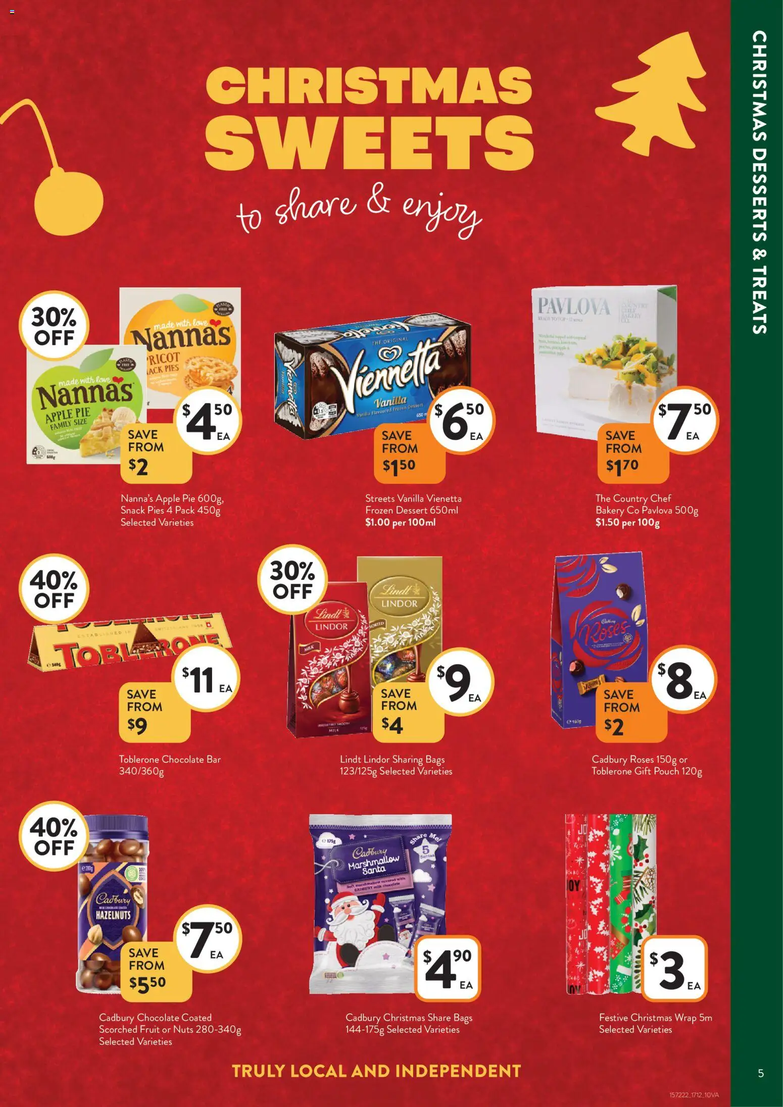 Foodworks catalogue - valid from 17.12.2025 | Page: 5 | Products: Chocolate, Nuts, Pavlova, Bakery