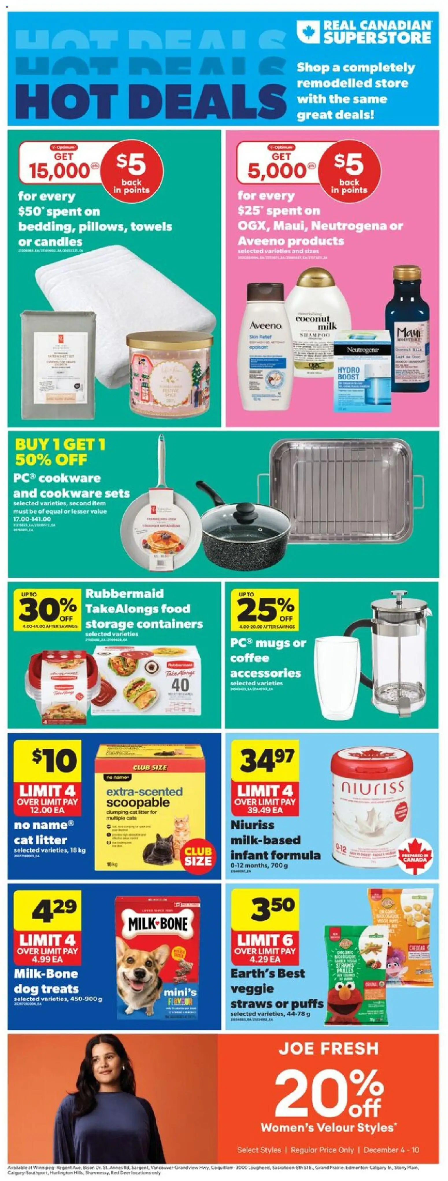 Real Canadian Superstore flyer valid from 04.12.2025 | Page: 1 | Products: Milk, Coffee