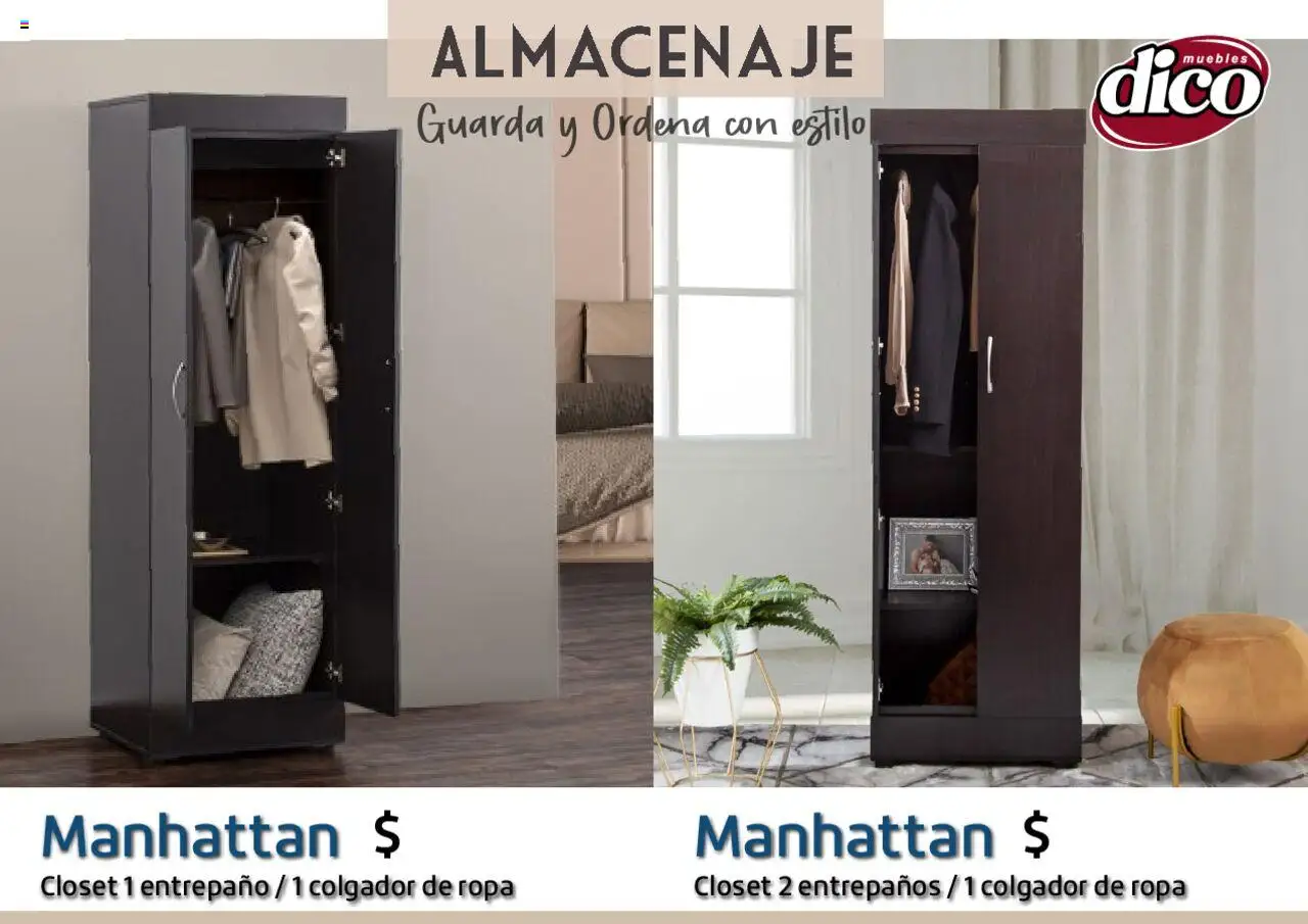 Nuevas ofertas de Muebles Dico válidas en toda la República Mexicana desde el 12.02.2025. ¡Encuentra las mejores ofertas en Muebles Dico catálogo Almacenaje! | Página: 63 | Productos: Ropa